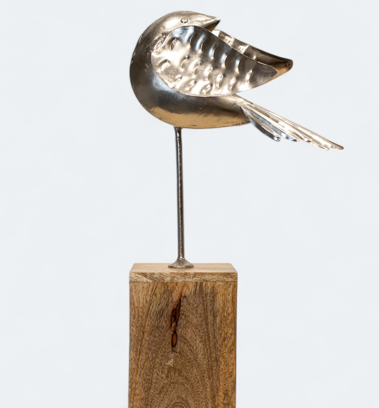 Twin Wader Bird in Silver Finish