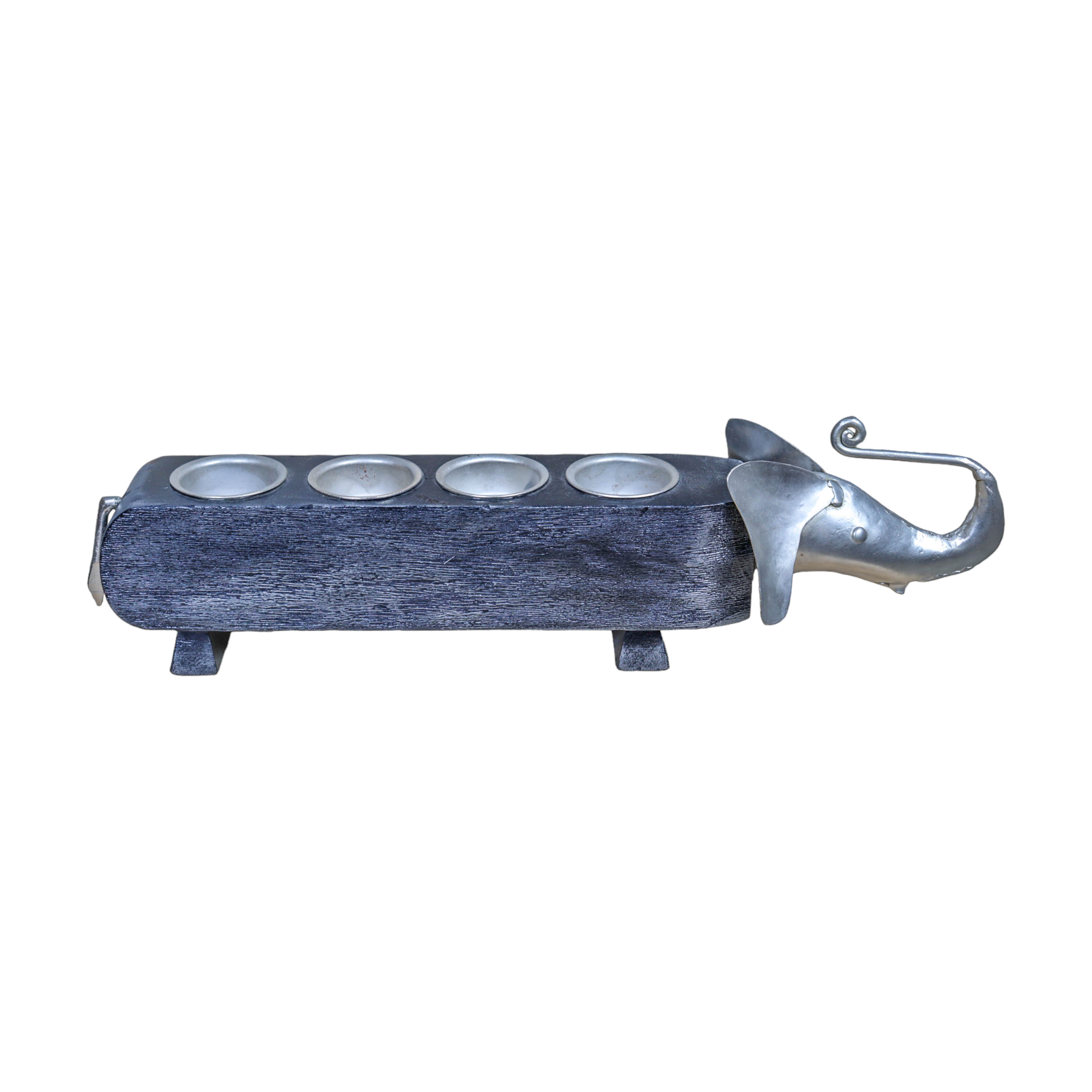 Eleganza: 4-Light Candle Delight with Elephant