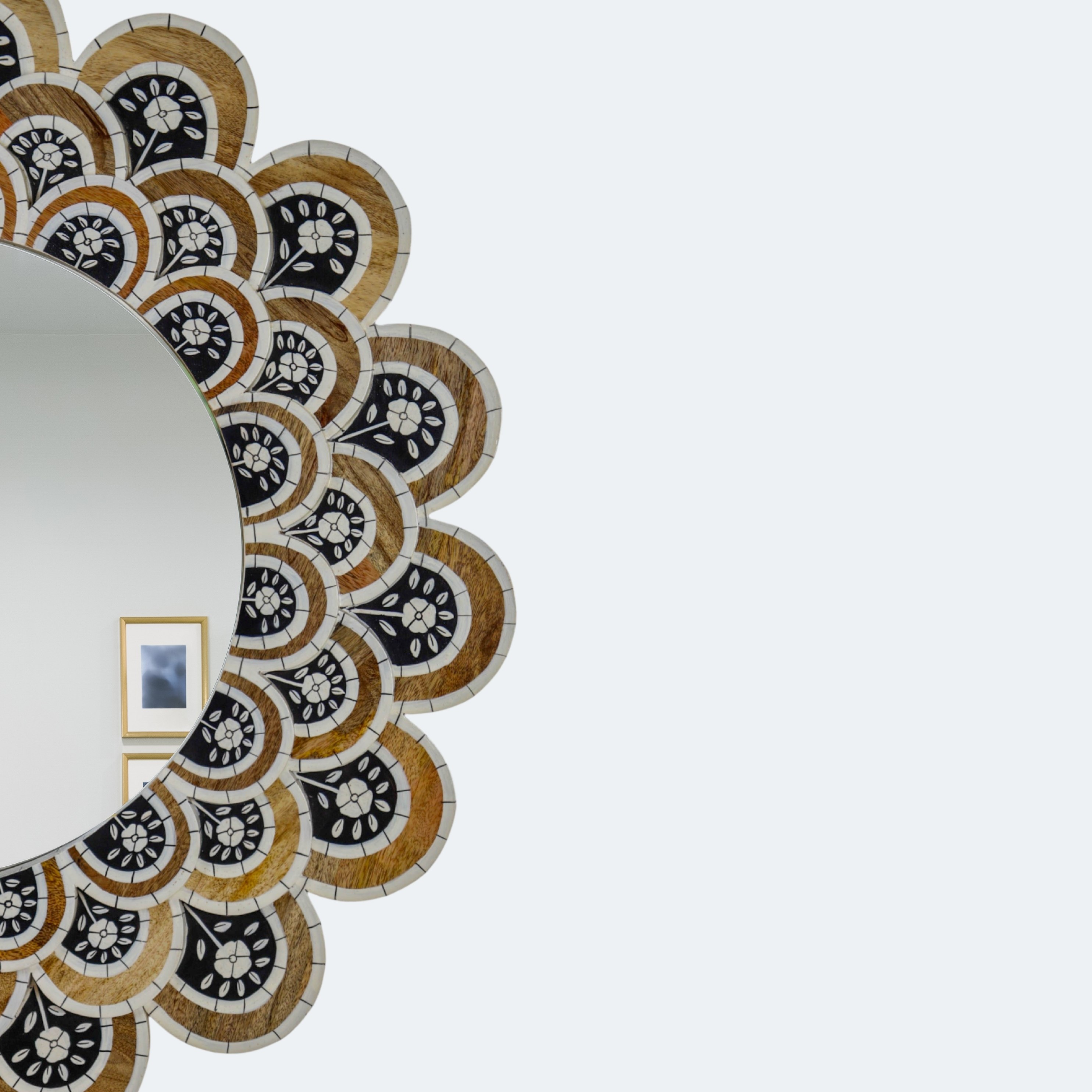 Bohemian Floral Wall Mirror