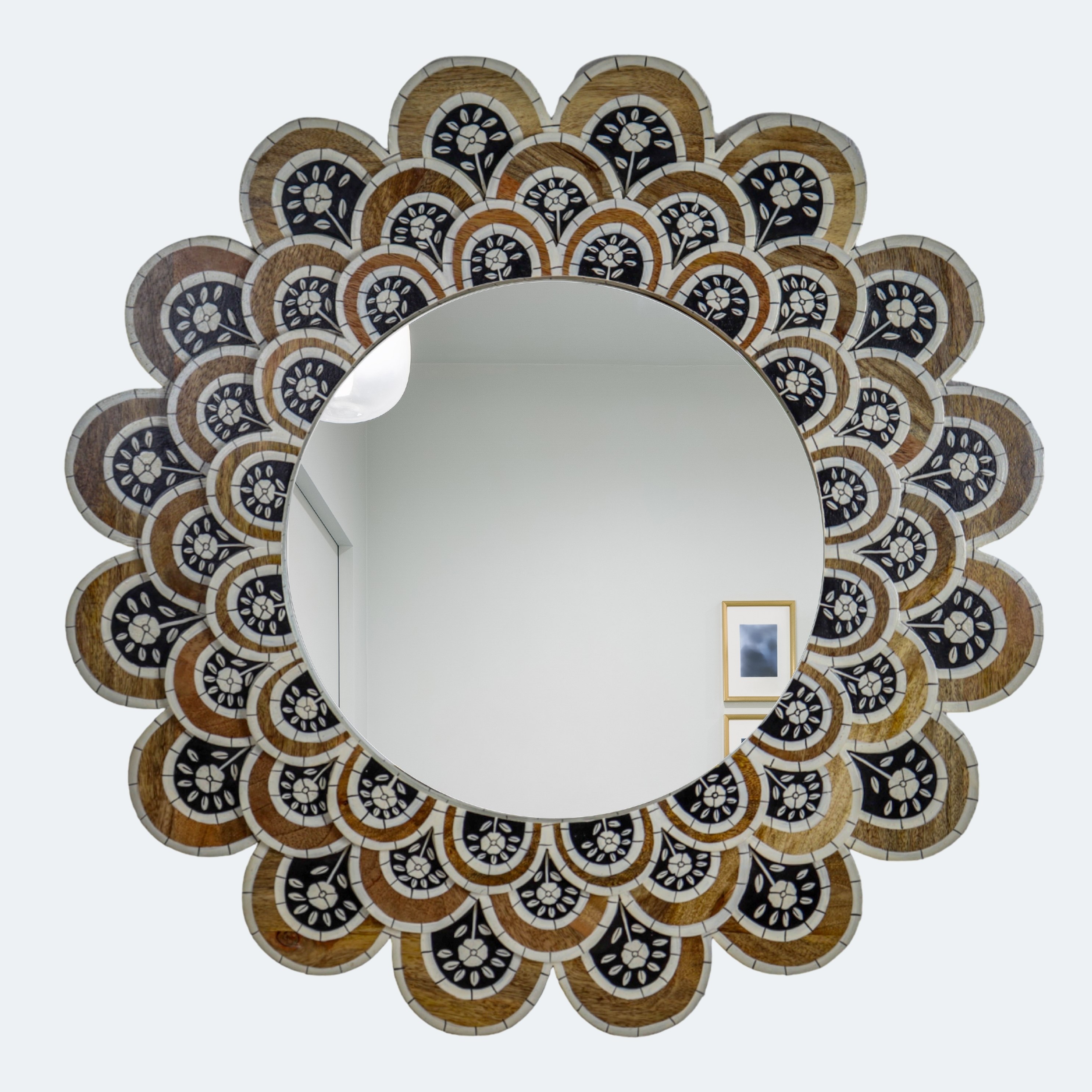 Bohemian Floral Wall Mirror
