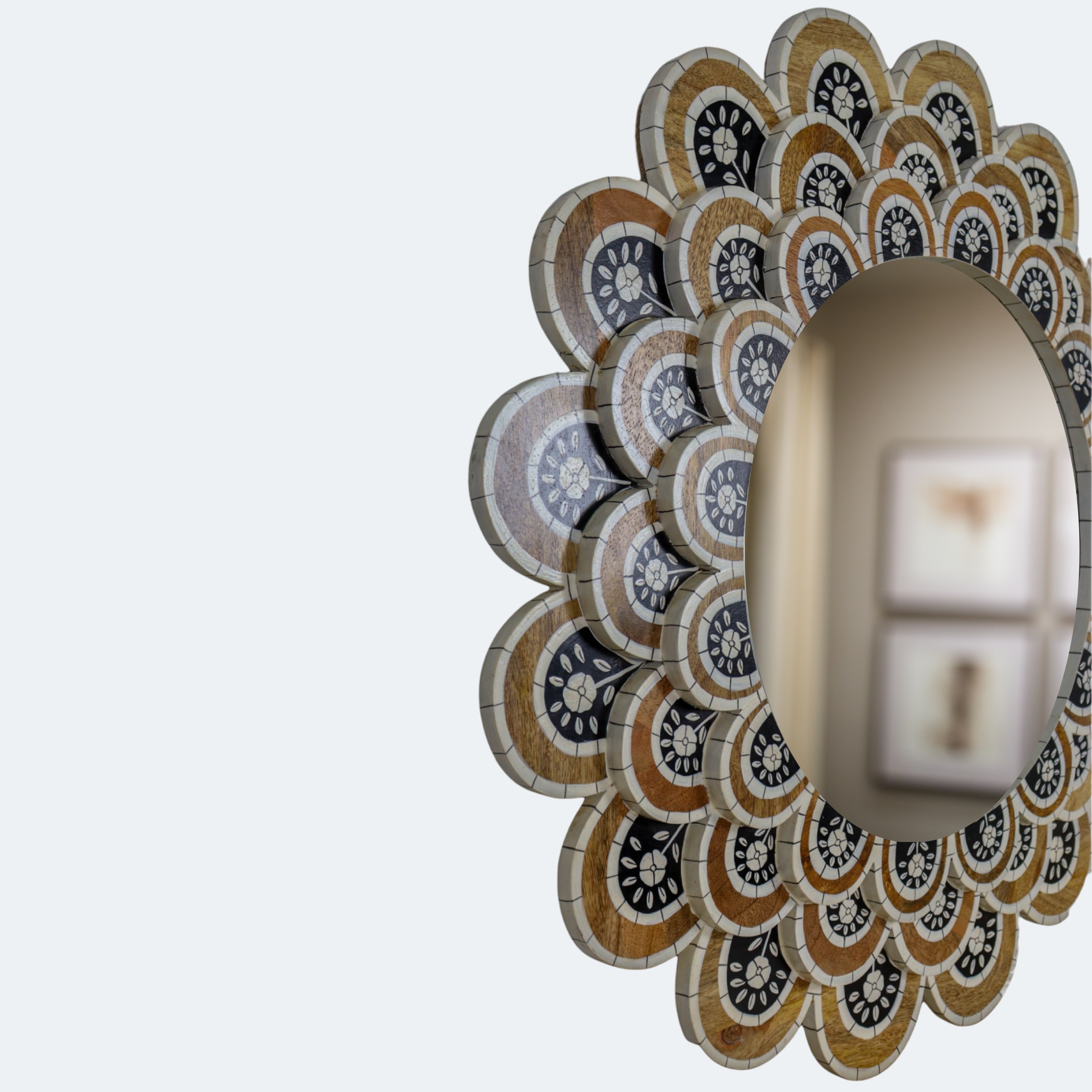 Bohemian Floral Wall Mirror