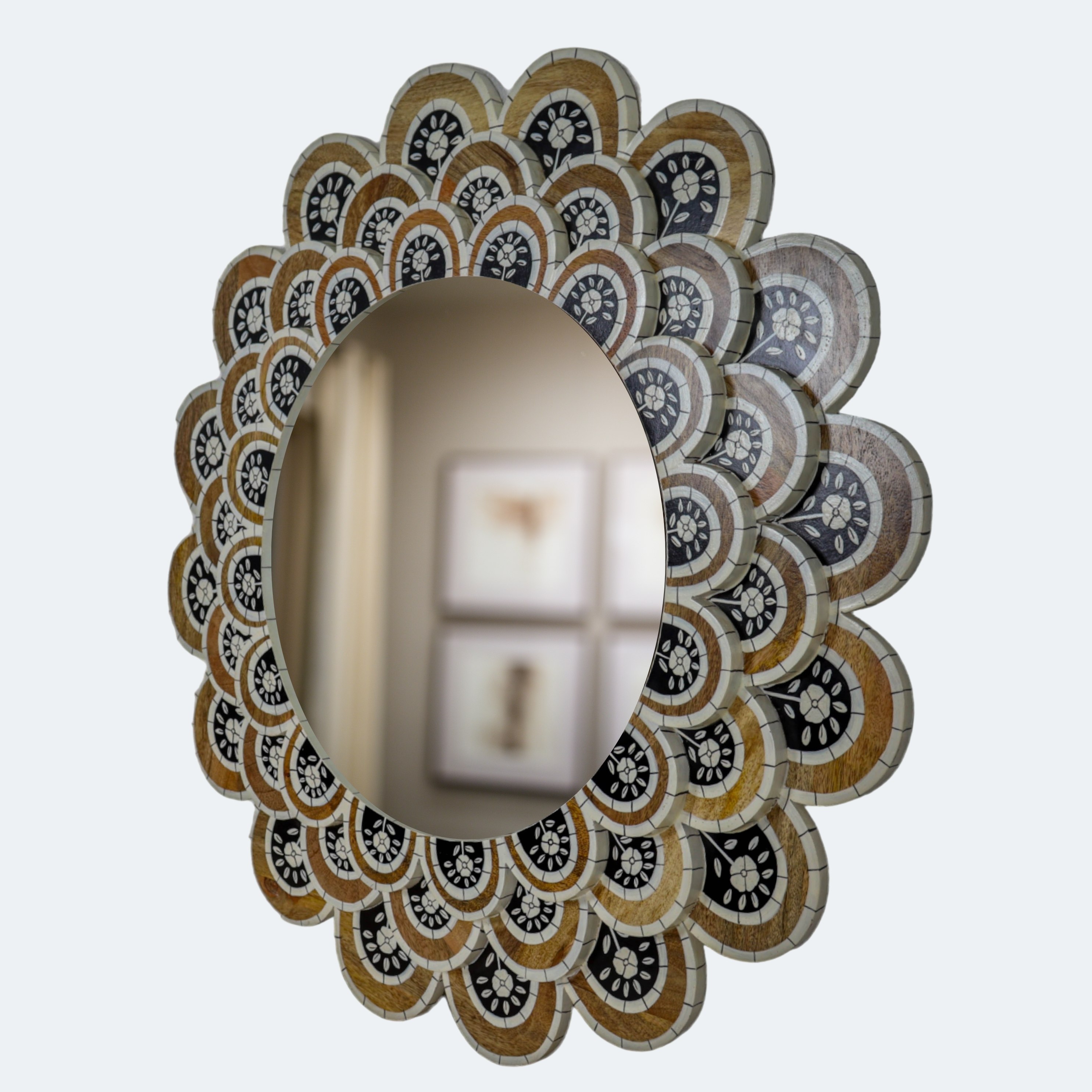 Bohemian Floral Wall Mirror