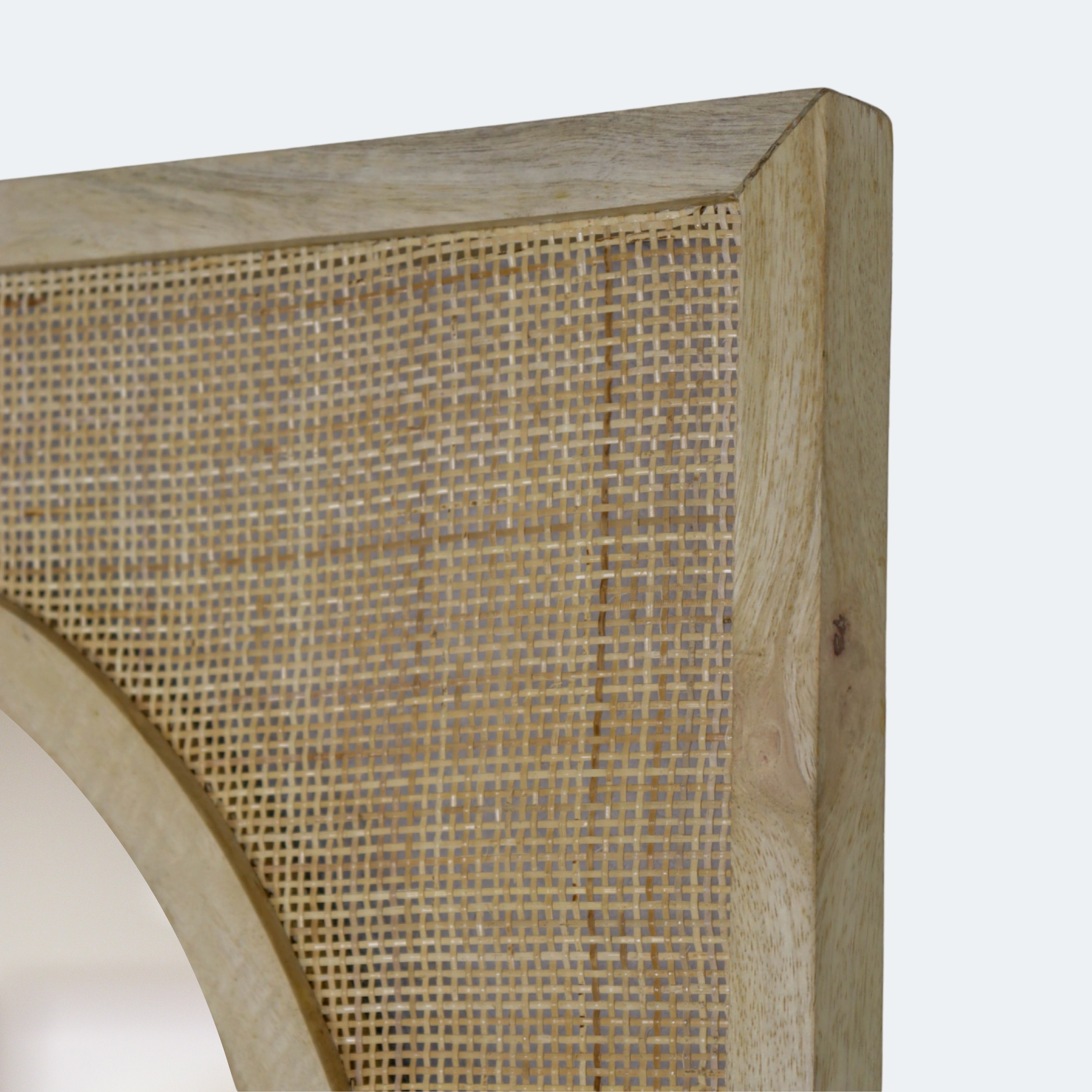 Textured Rattan Wall Mirror