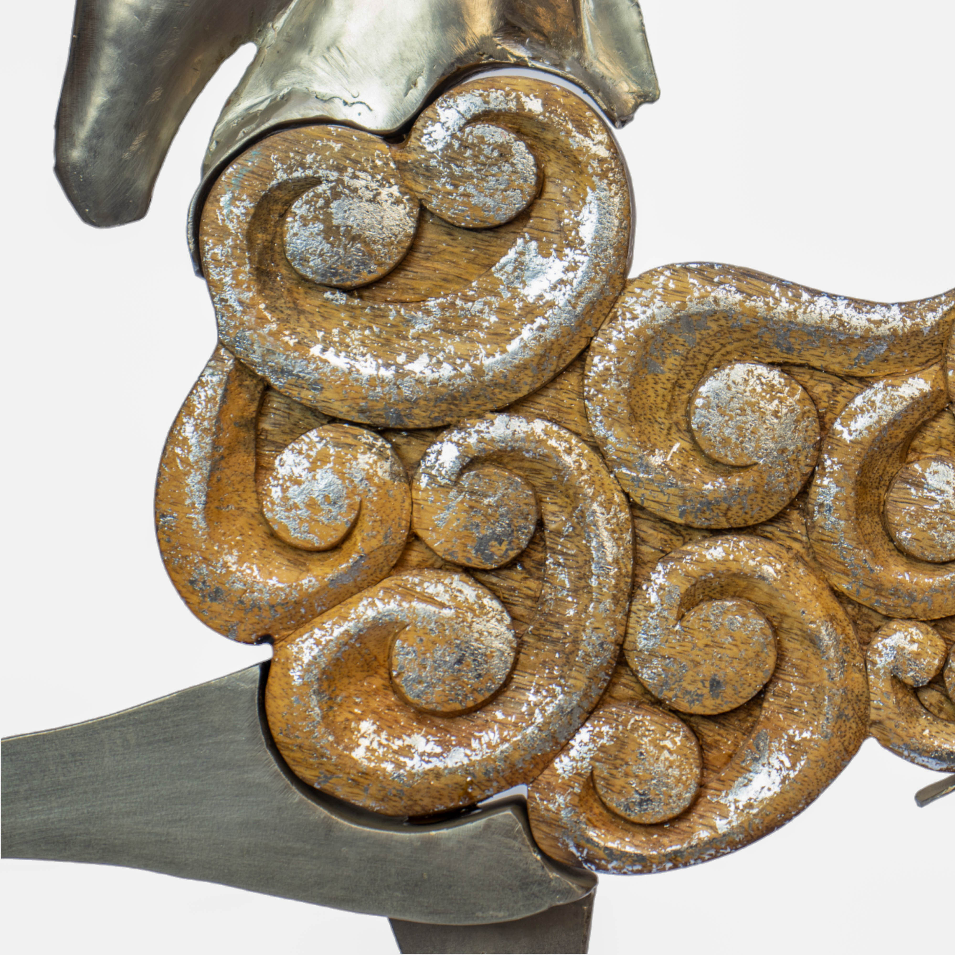 Celestial Stallion - Gold Metal Horse Sculpture