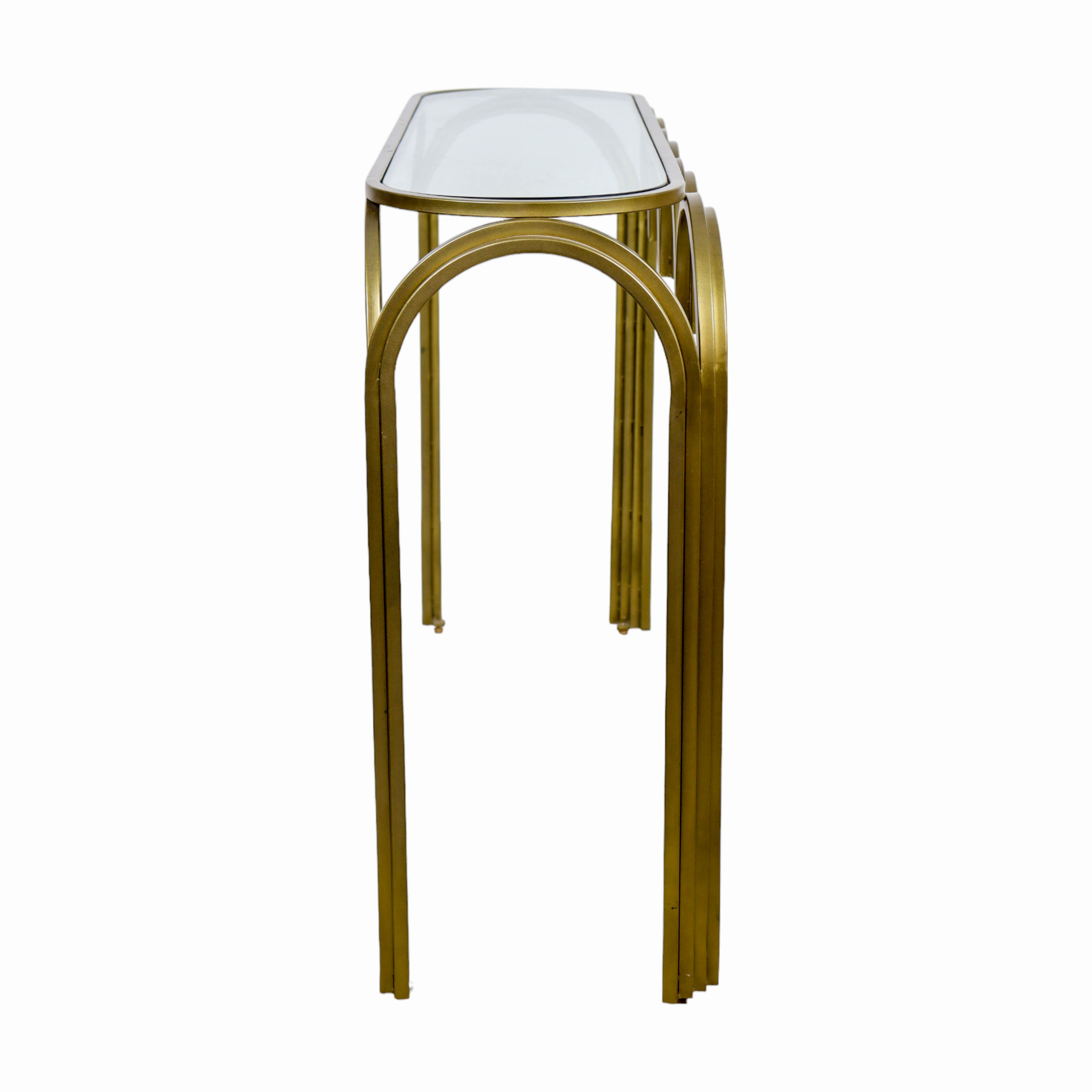 Brass Arch Console Table