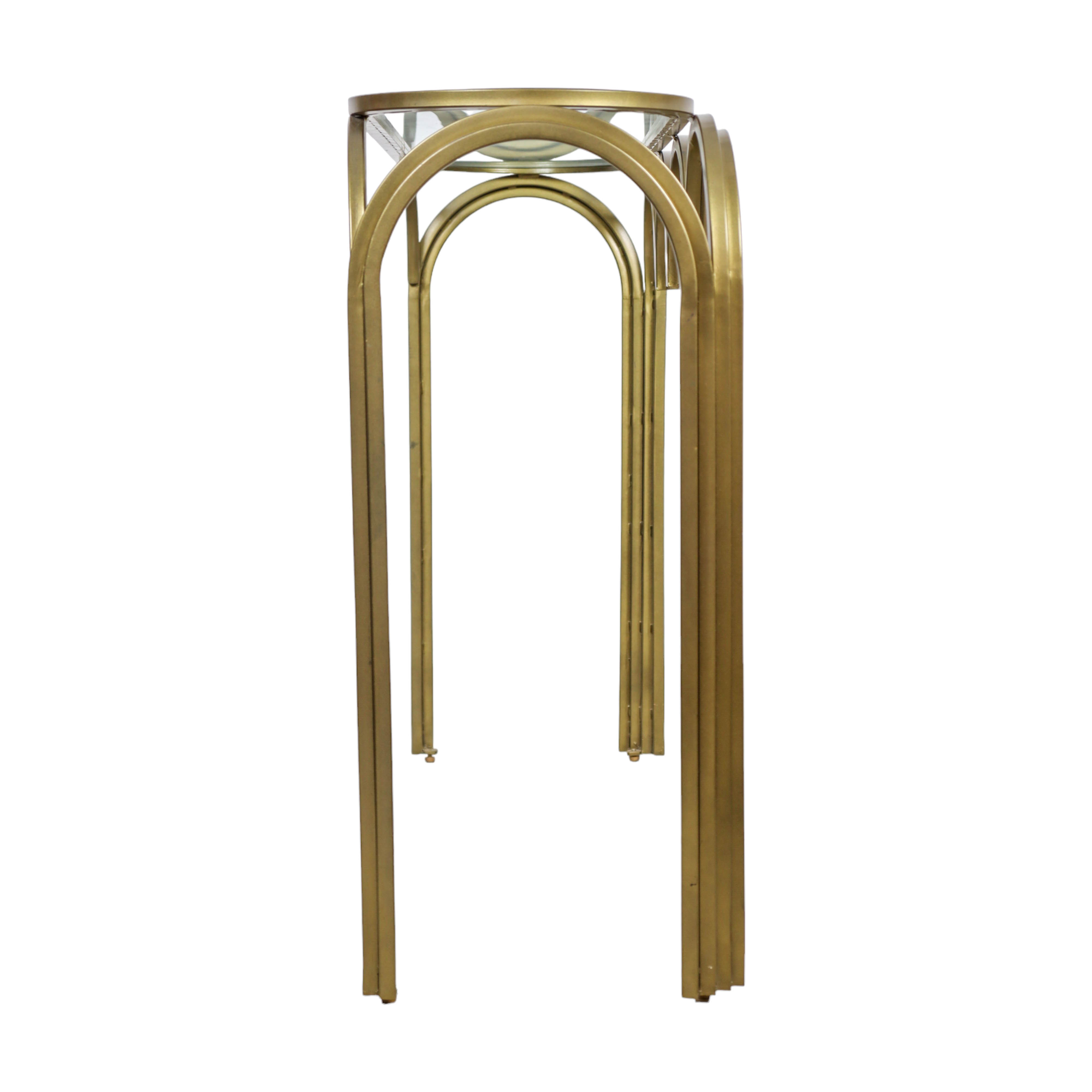 Brass Arch Console Table
