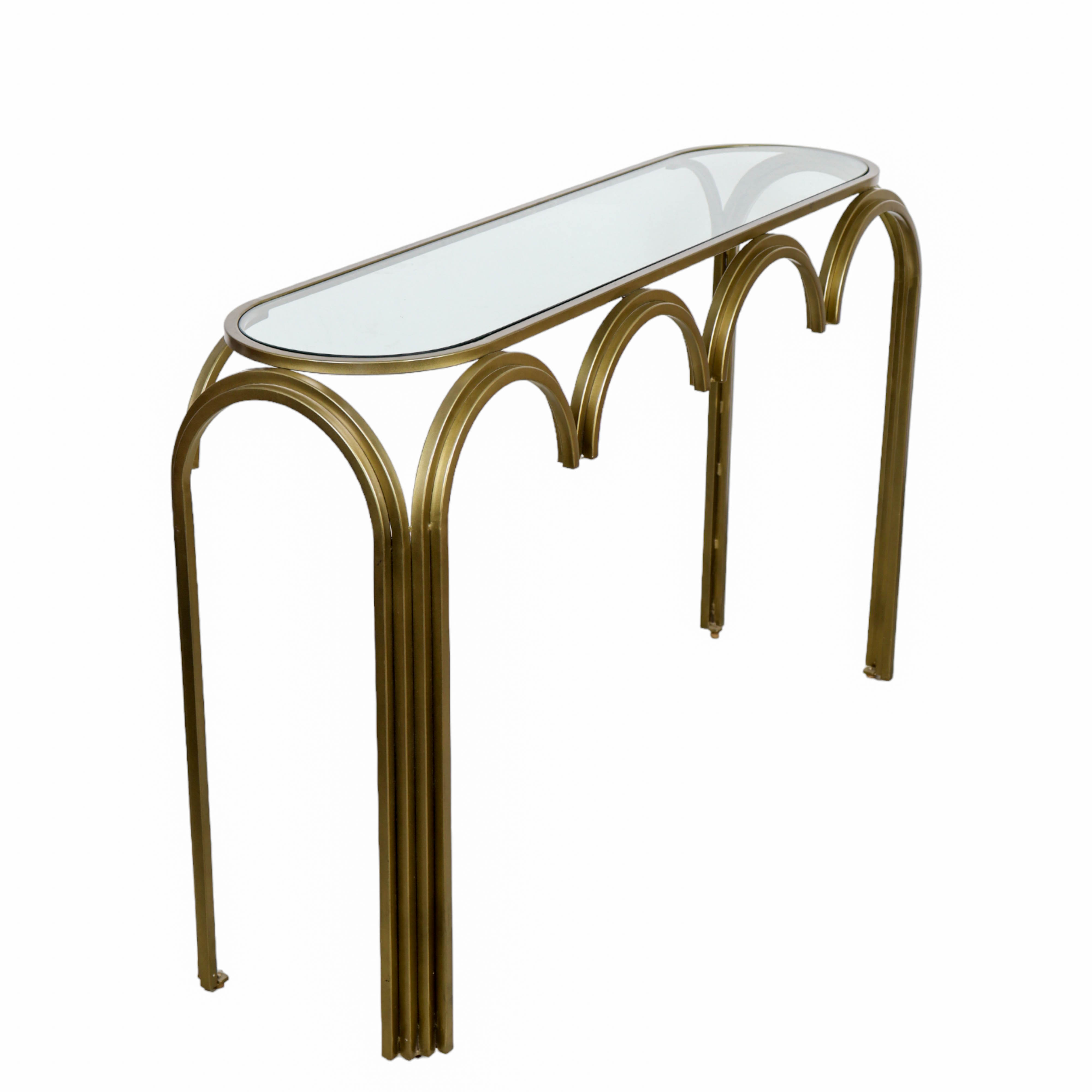 Brass Arch Console Table
