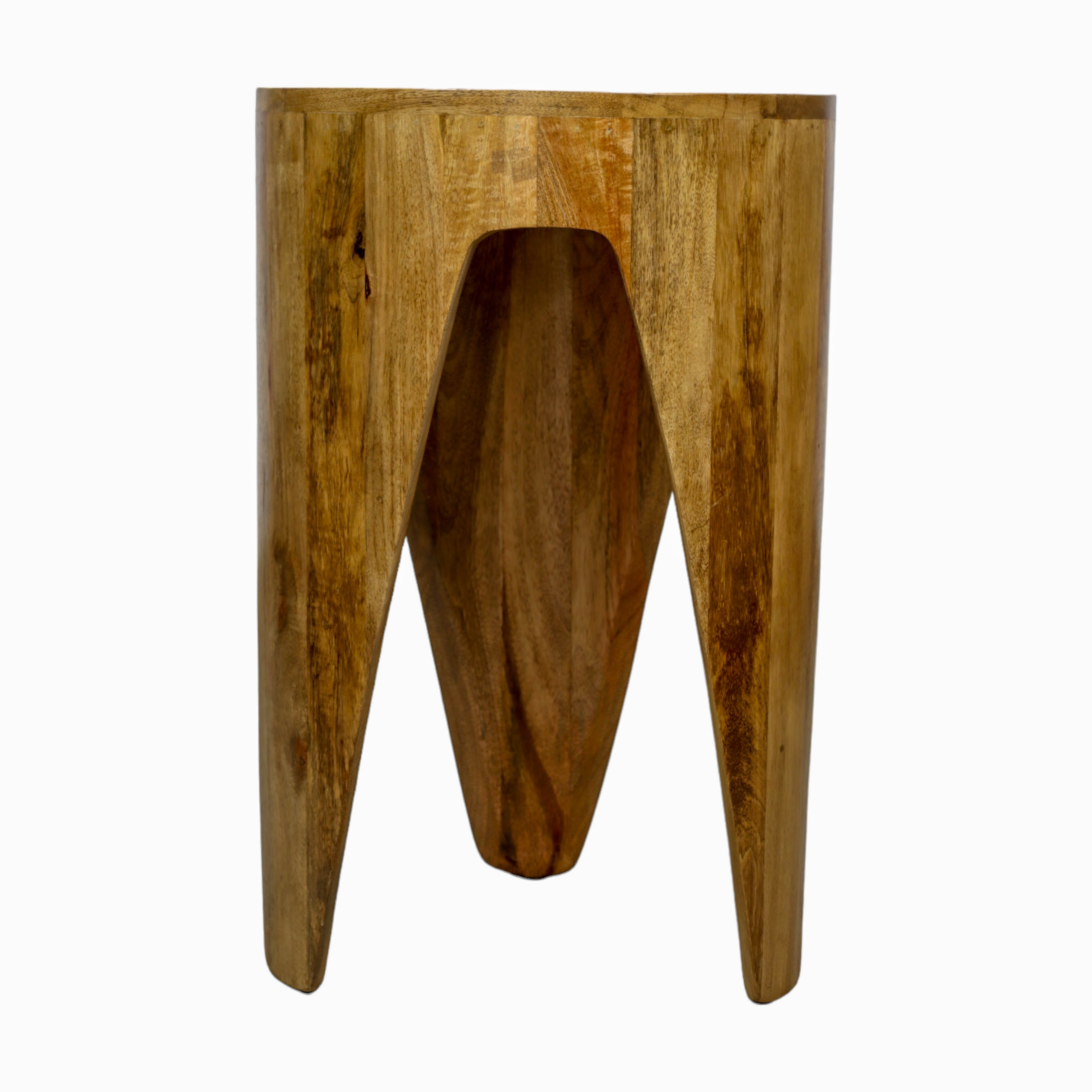 Wooden Side Round Table for Living Room