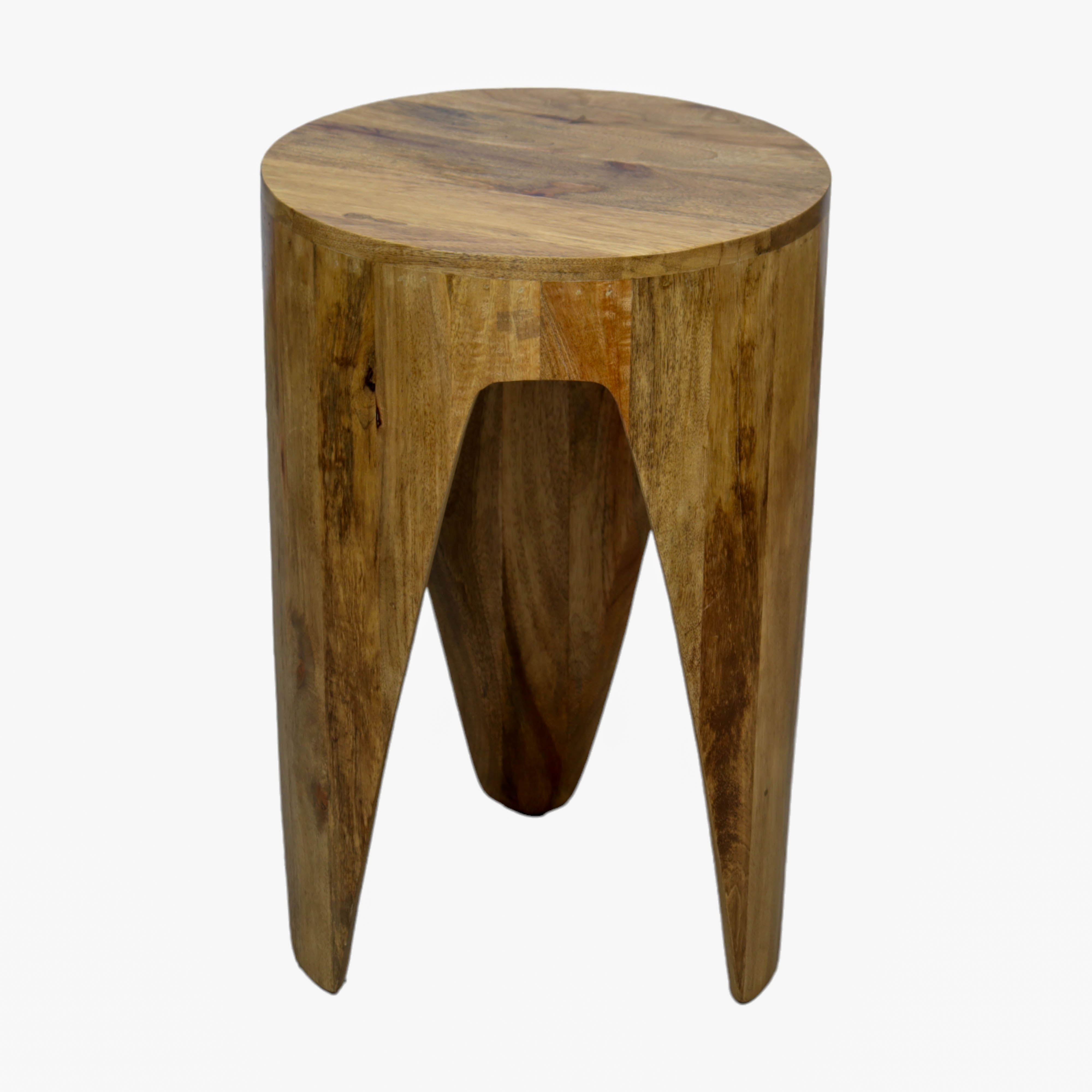 Wooden Side Round Table for Living Room