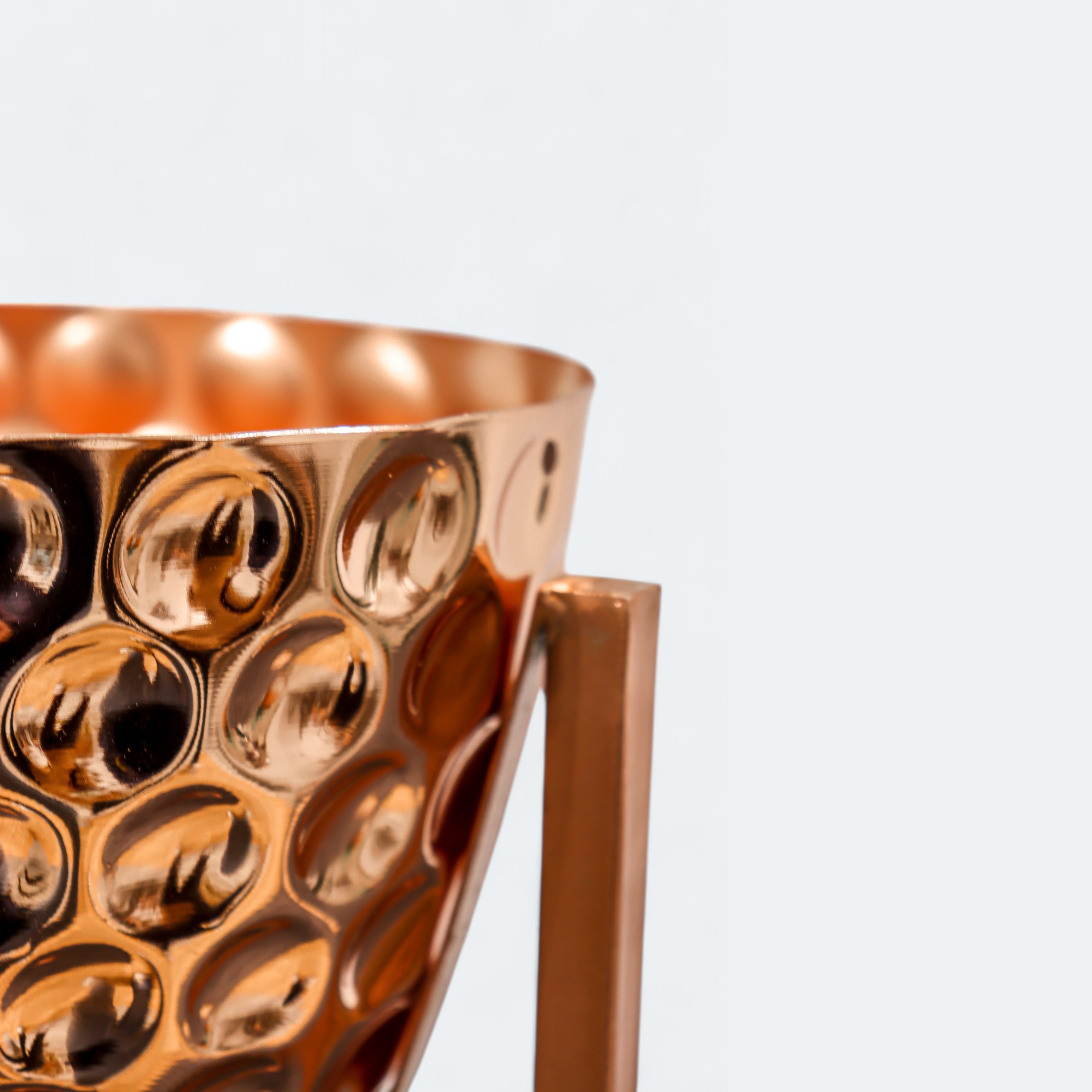 Golden Planter With Stand