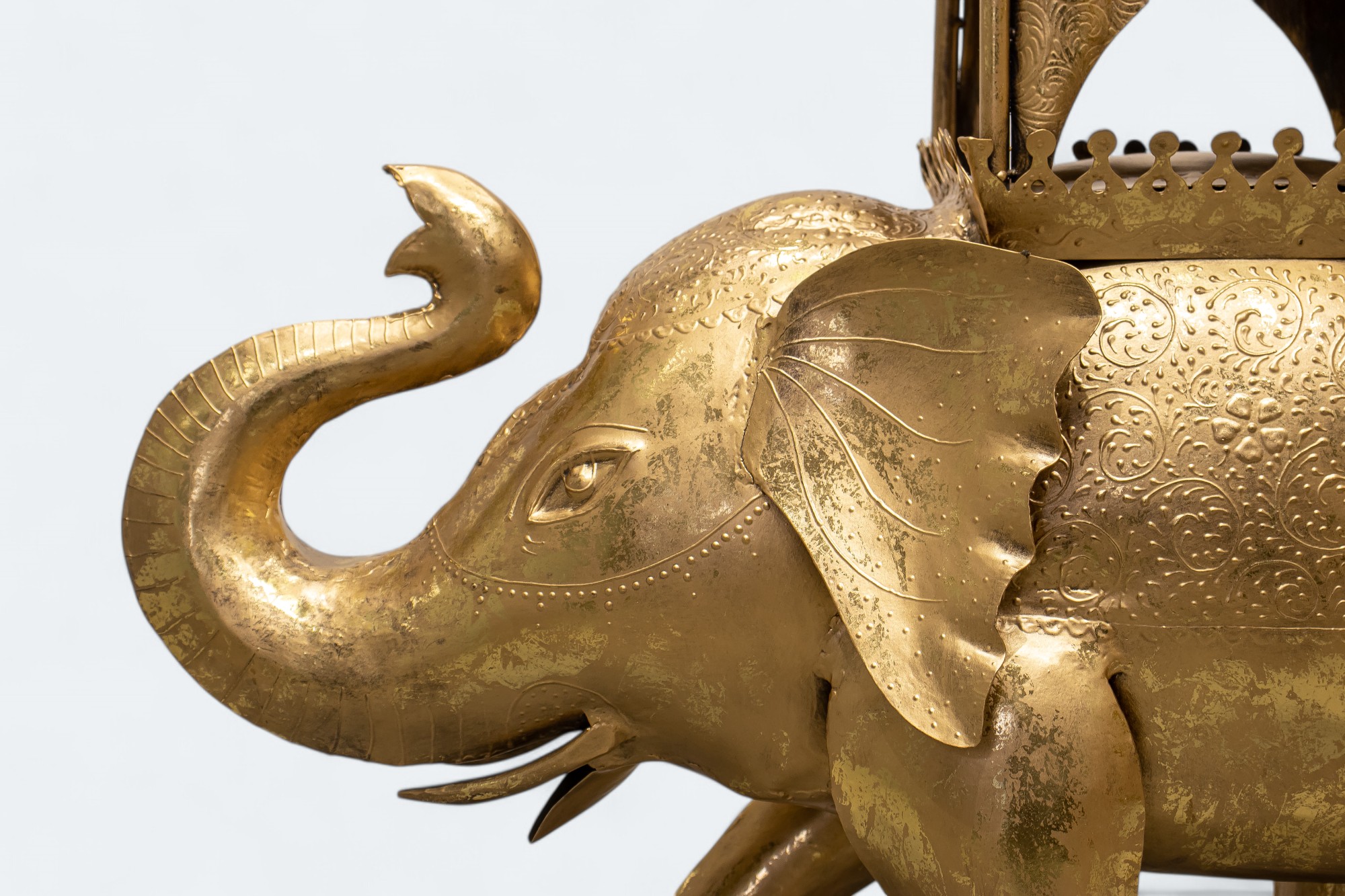 Golden Elephant Decorative Showpiece