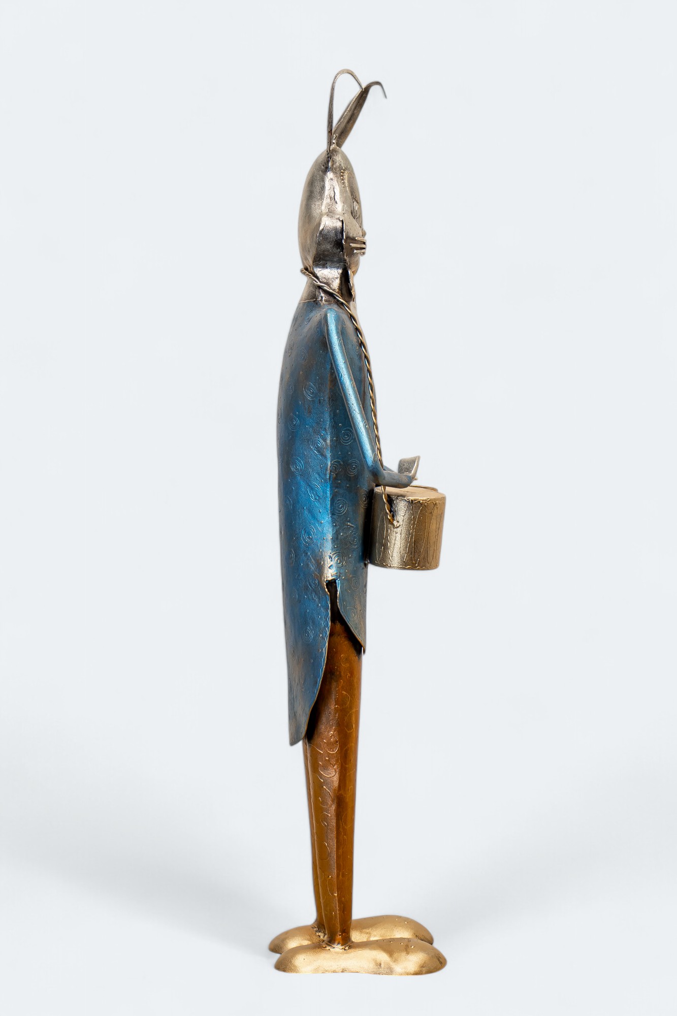 Antique Rabbit Using Musical Instrument