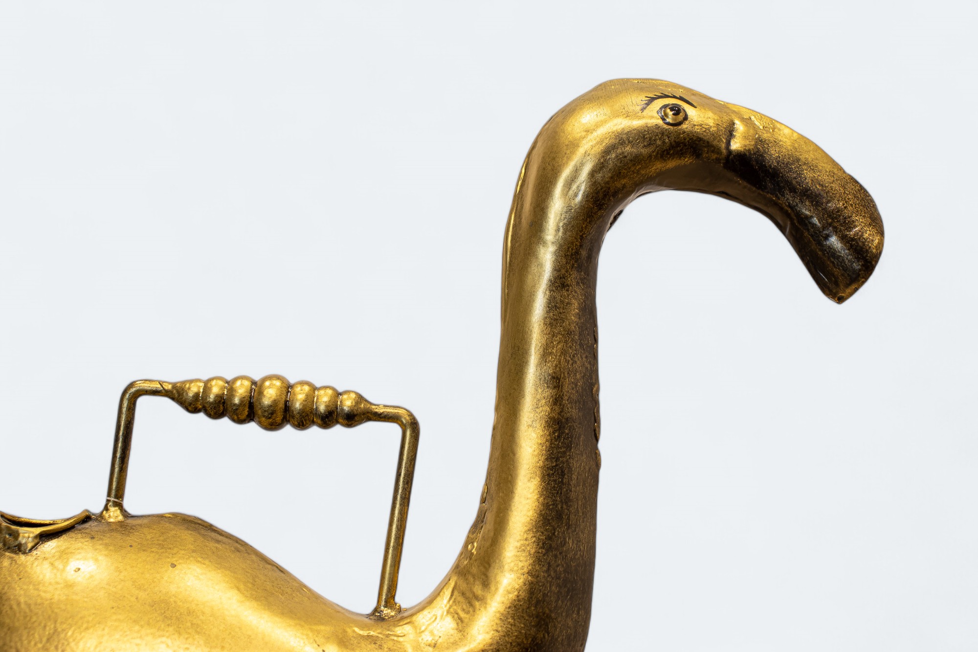 Golden Flamingo Bird Sculpture