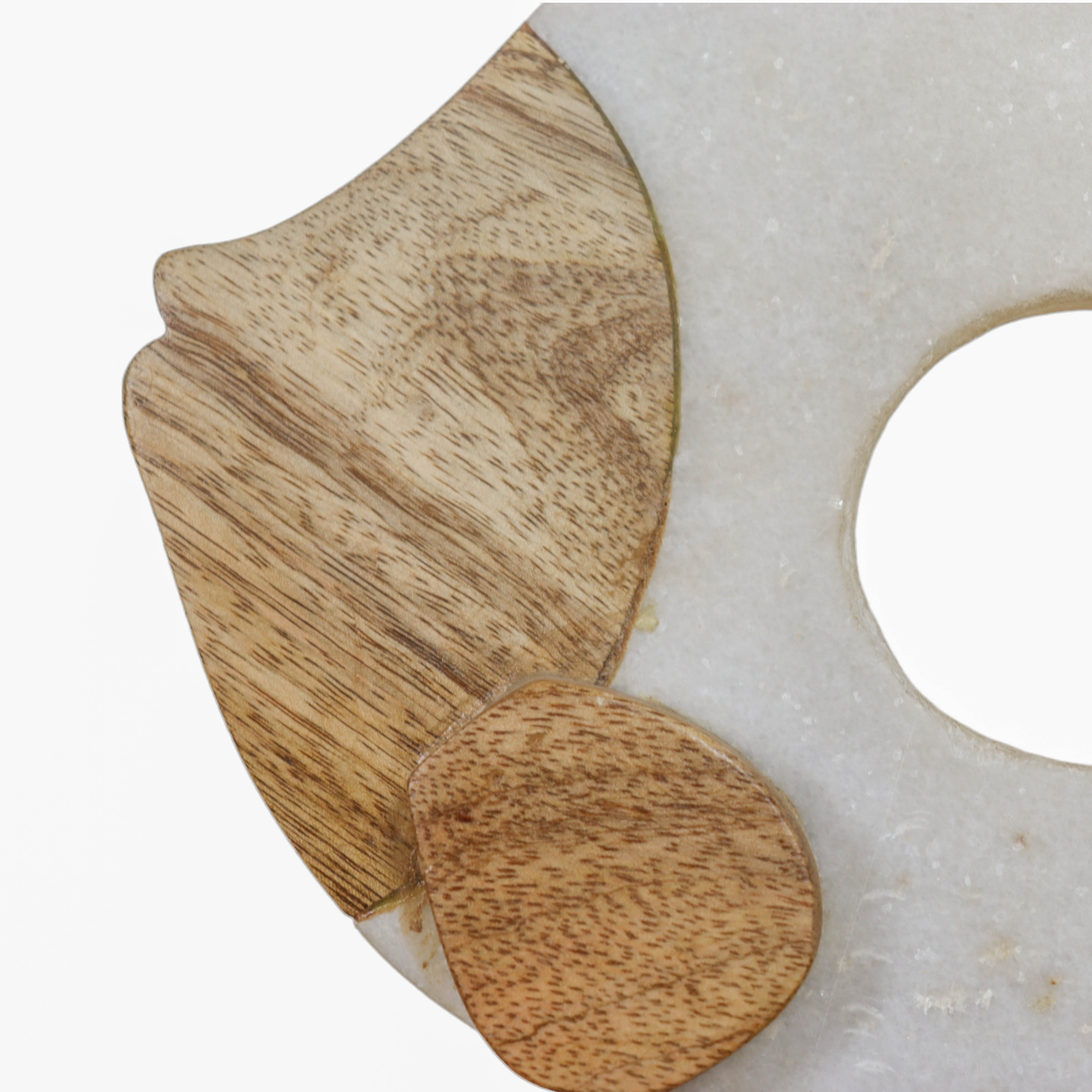 Stone Wooden Fish Sculpture