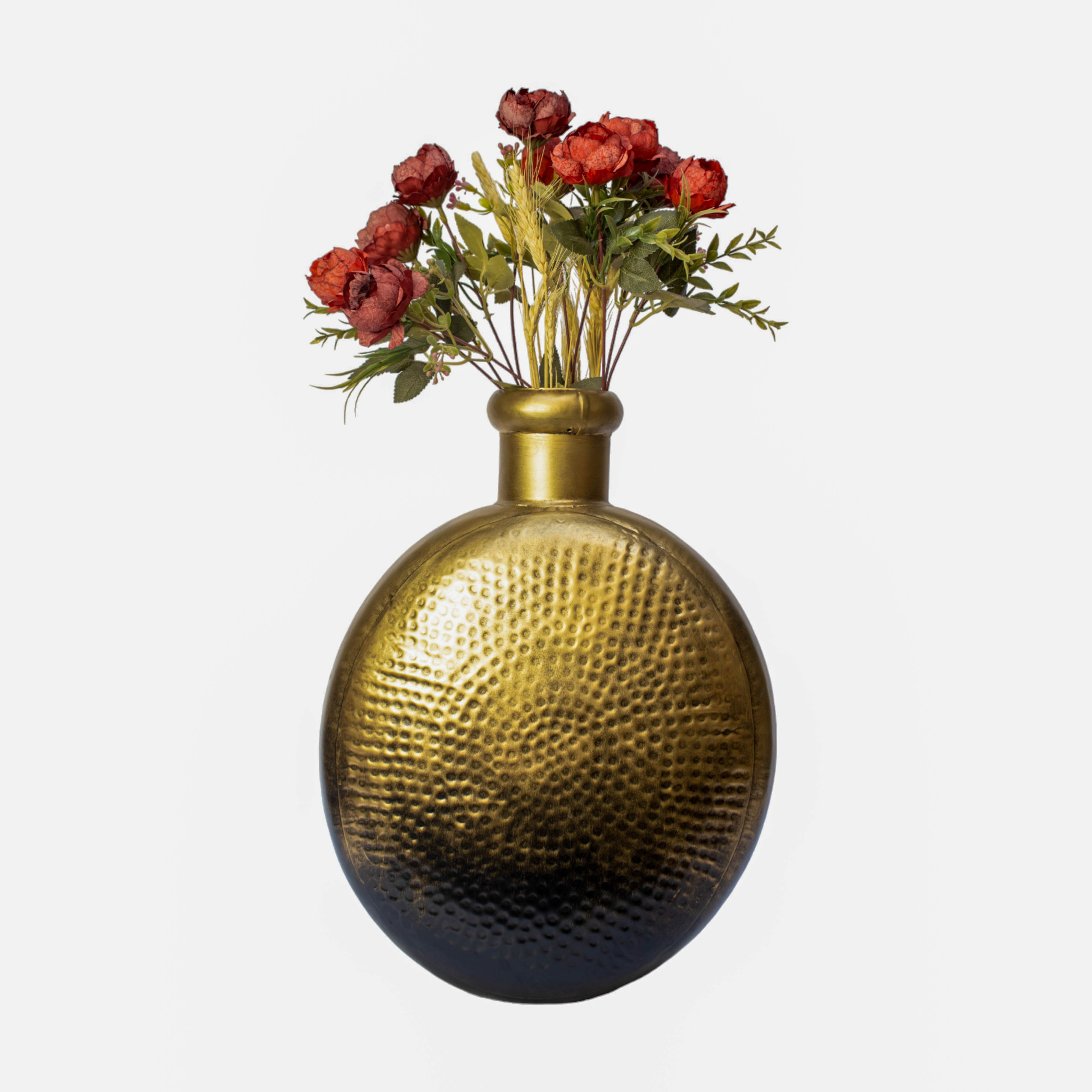 Golden Metal Flower Vase