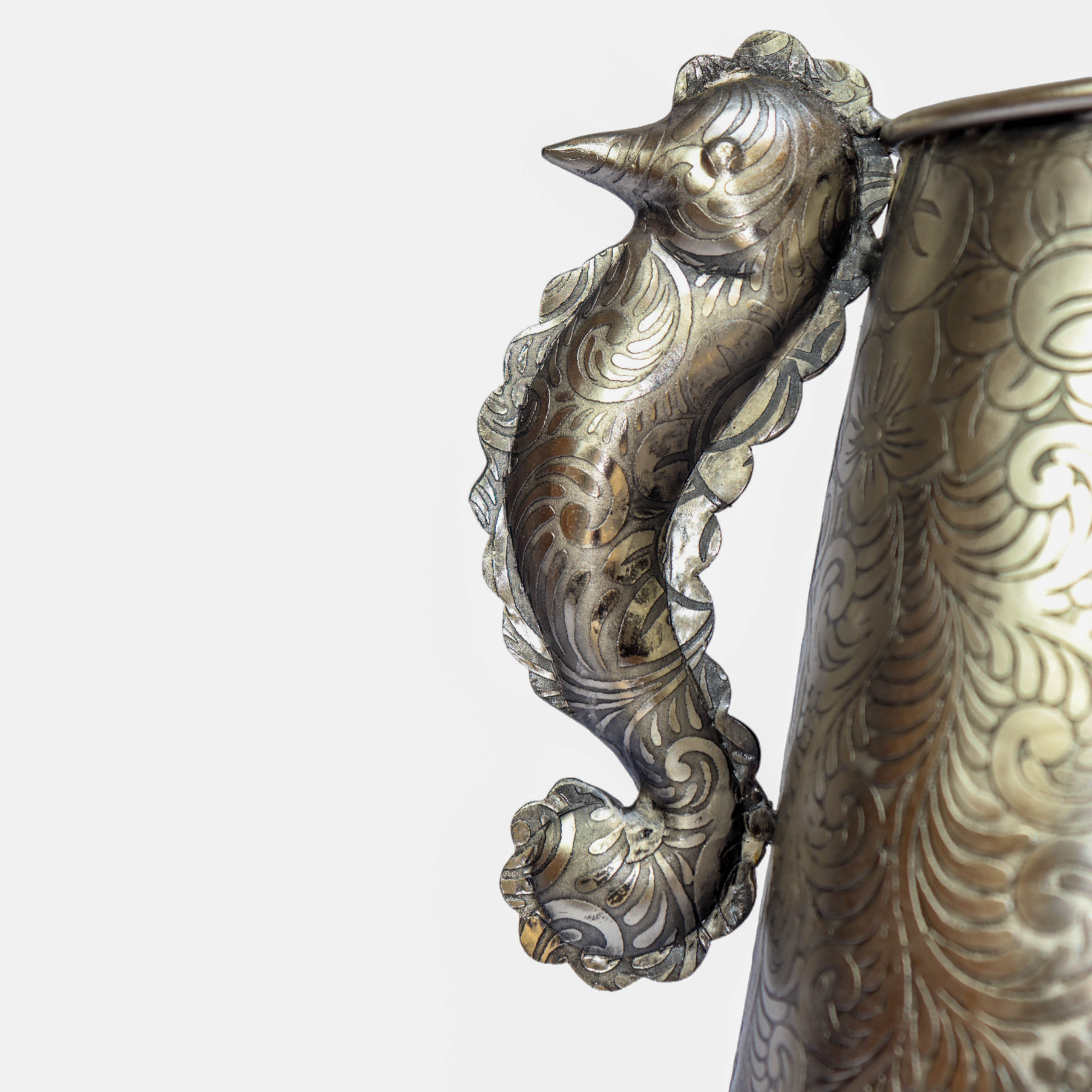 Beautiful Silver Metal Vase