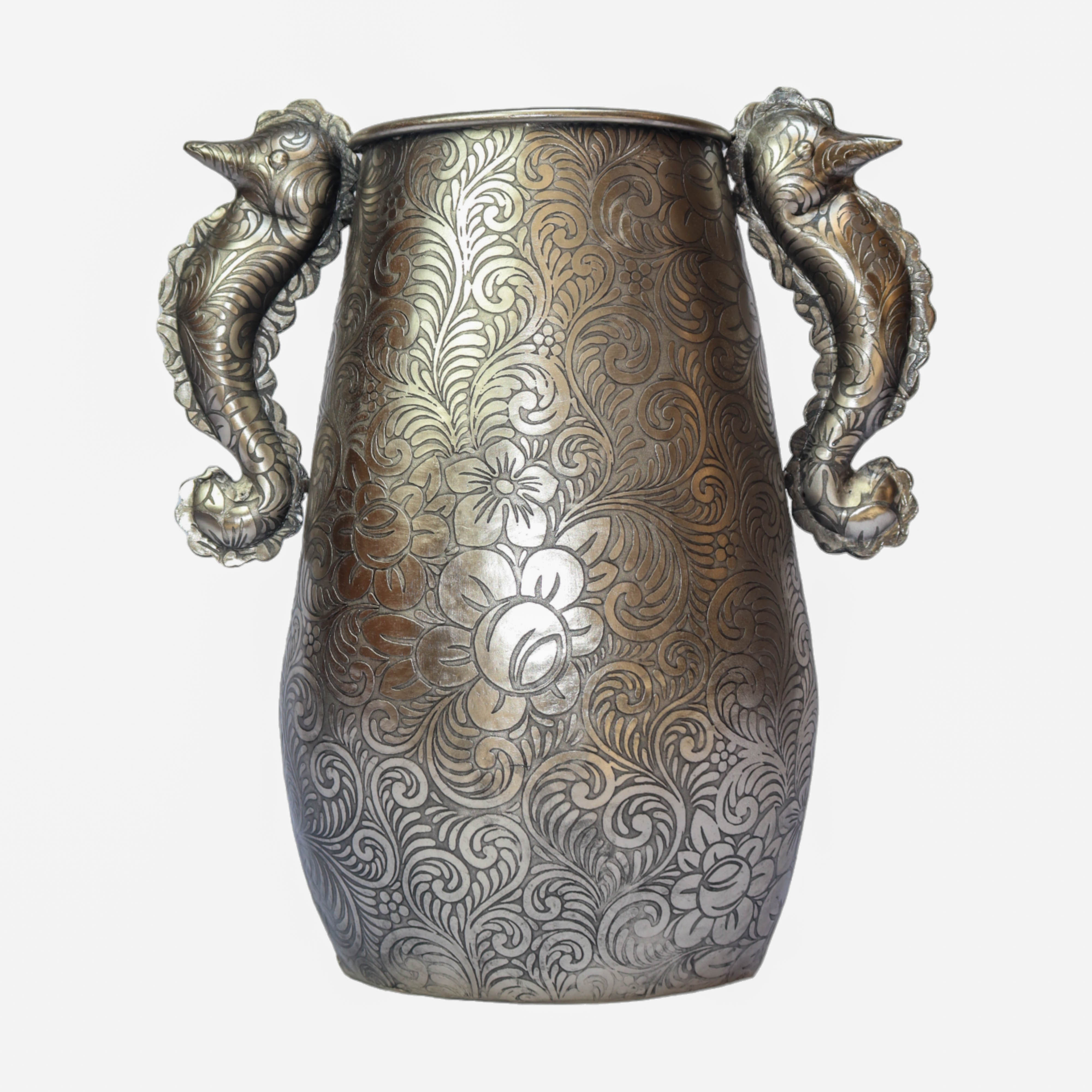 Beautiful Silver Metal Vase