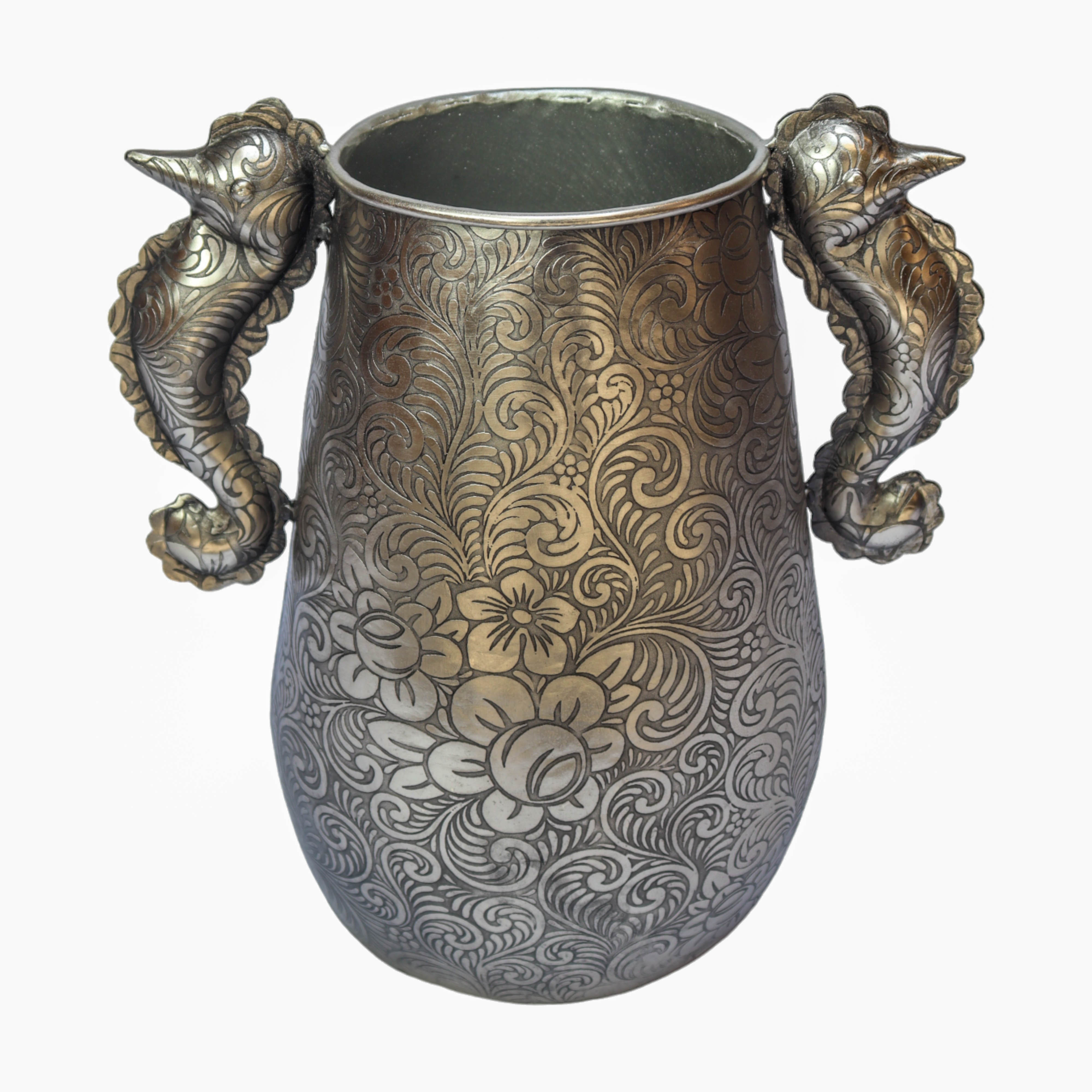 Beautiful Silver Metal Vase