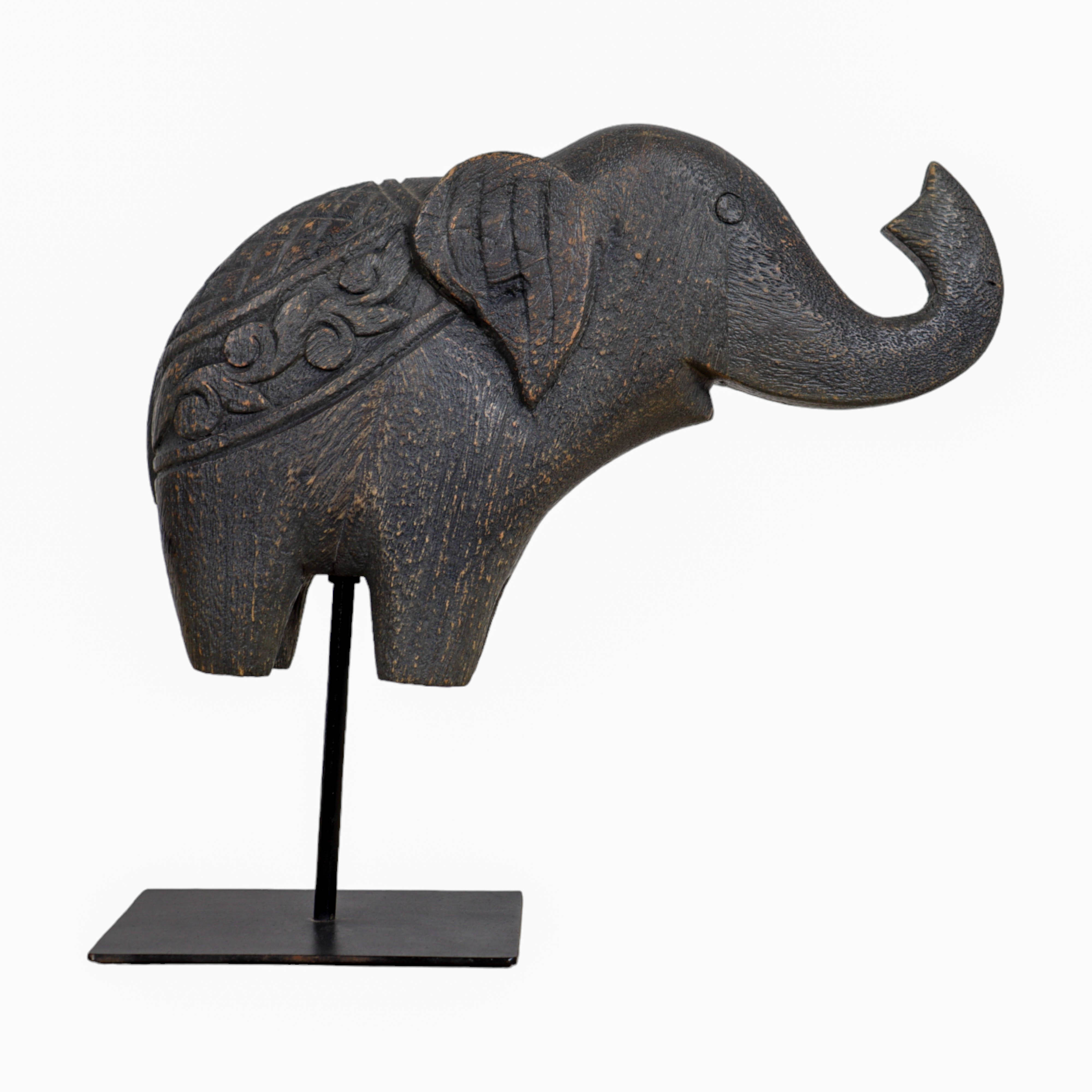 Beautiful Textured Wooden Elephant