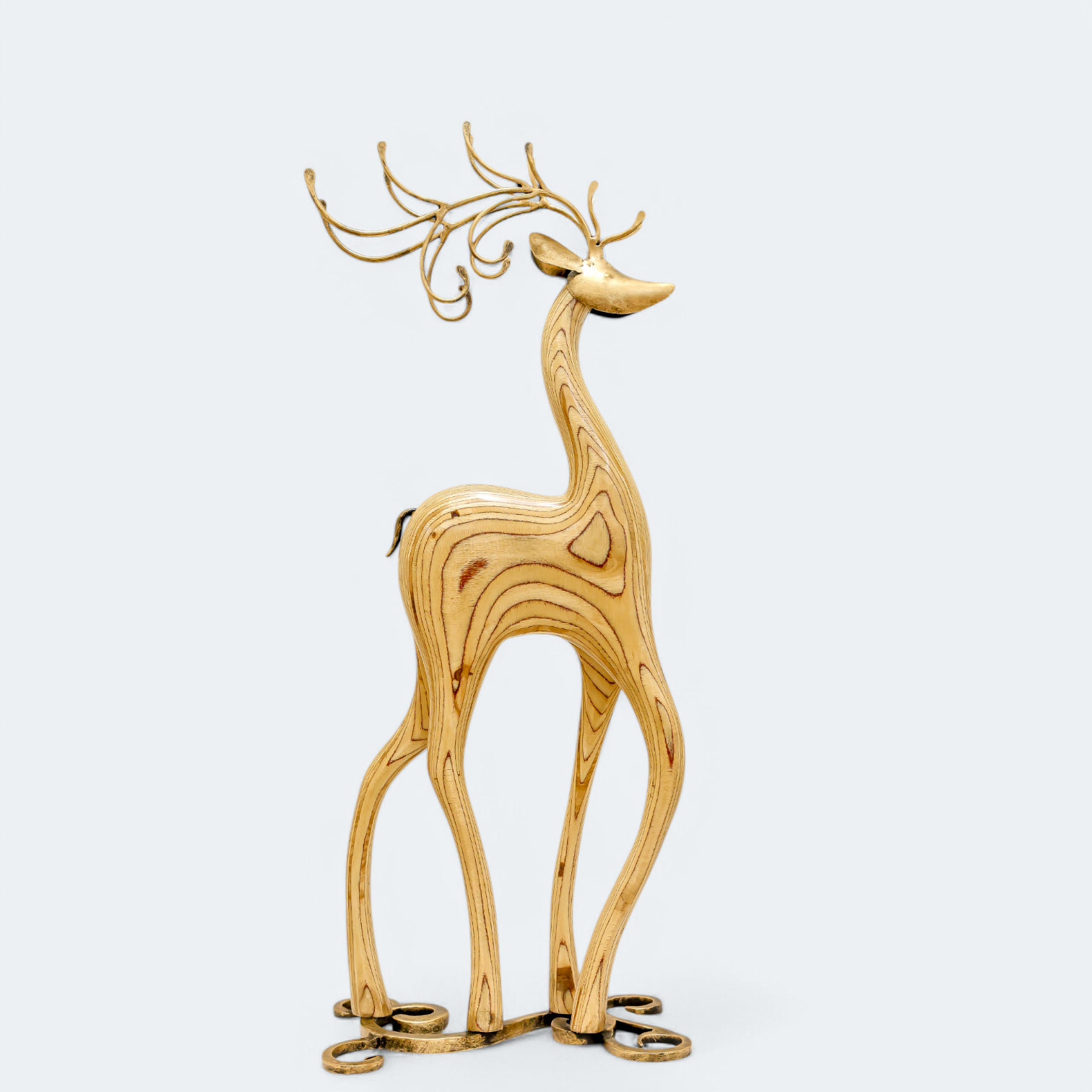 Decorative Wooden Idols Deer Figurine