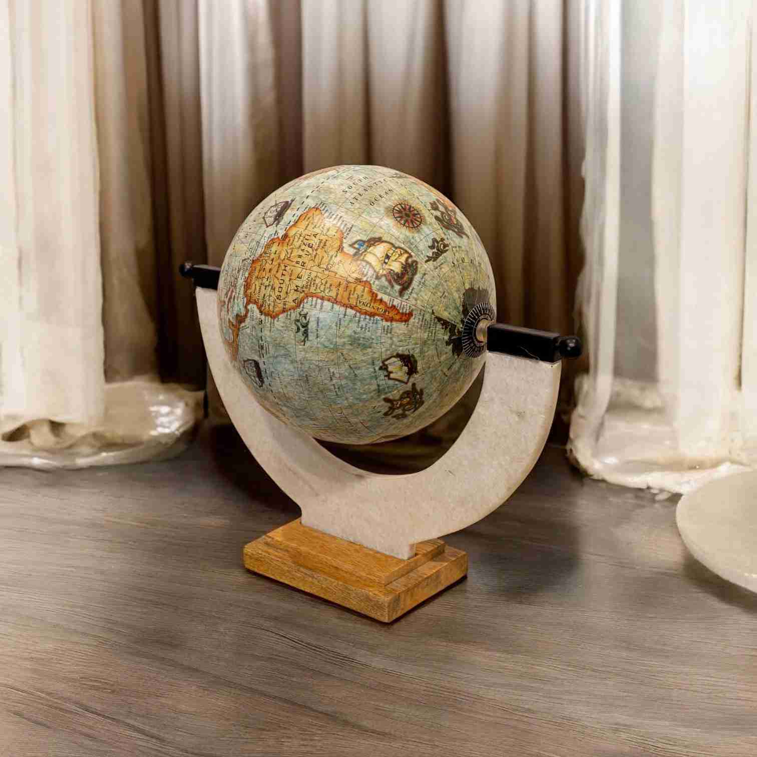 Wooden Worldly Wonders Globe