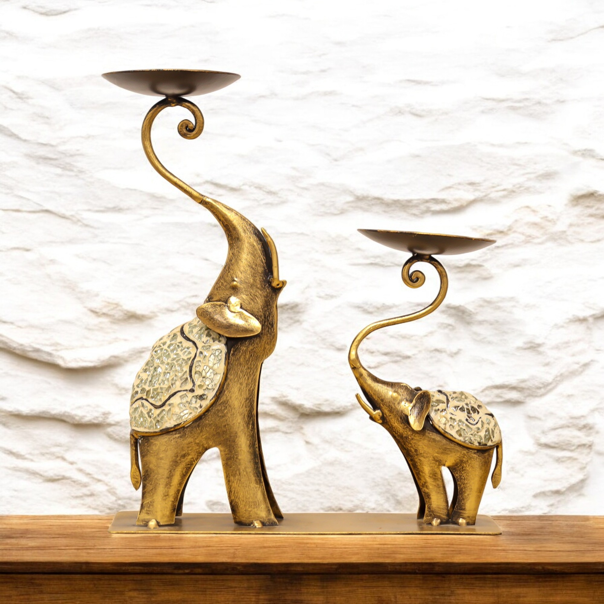 Iron Made Elephant Votive Candle Stand