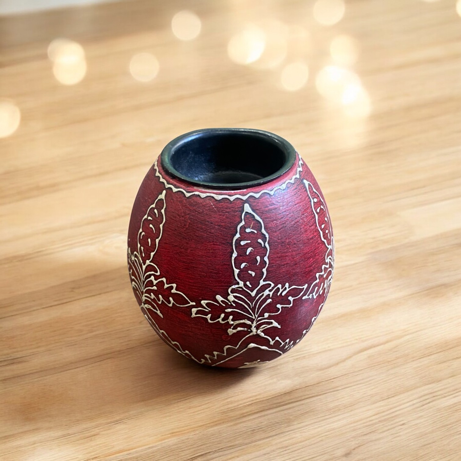 Wooden Round Shape Tealight Candle Holder
