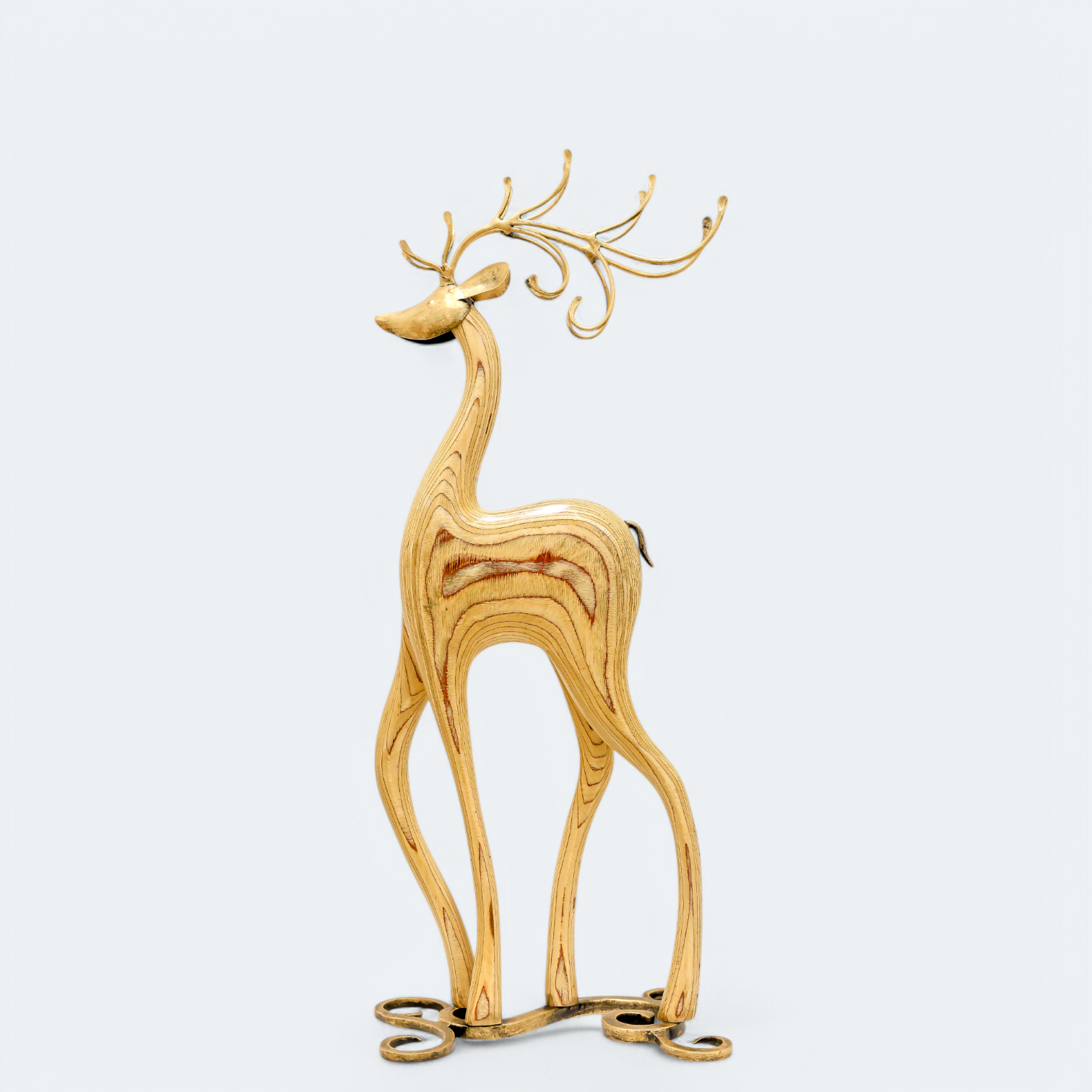 Decorative Wooden Idols Deer Figurine