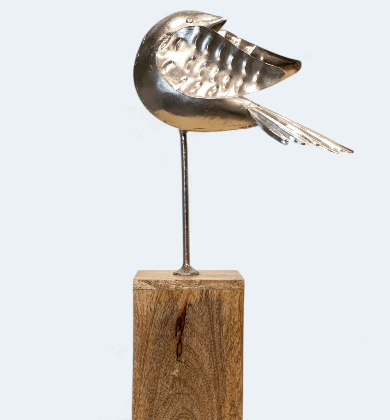 Twin Wader Bird in Silver Finish