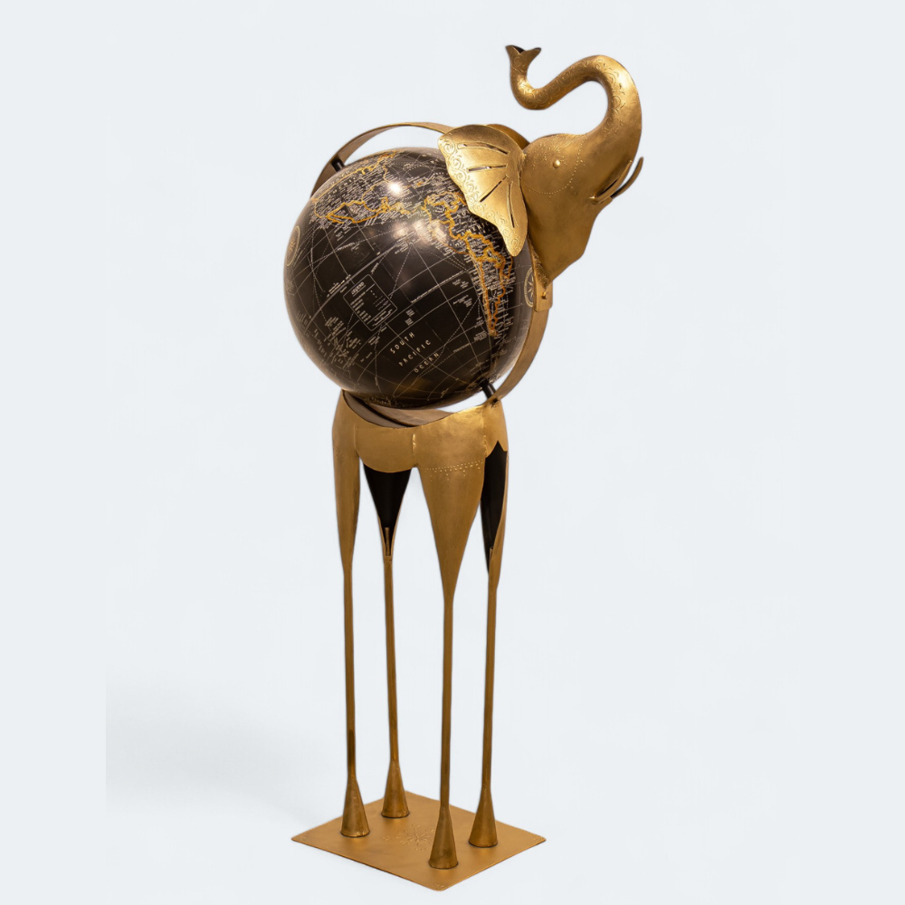 Handicraft Globe-Trotting Elephant For Decorate Home