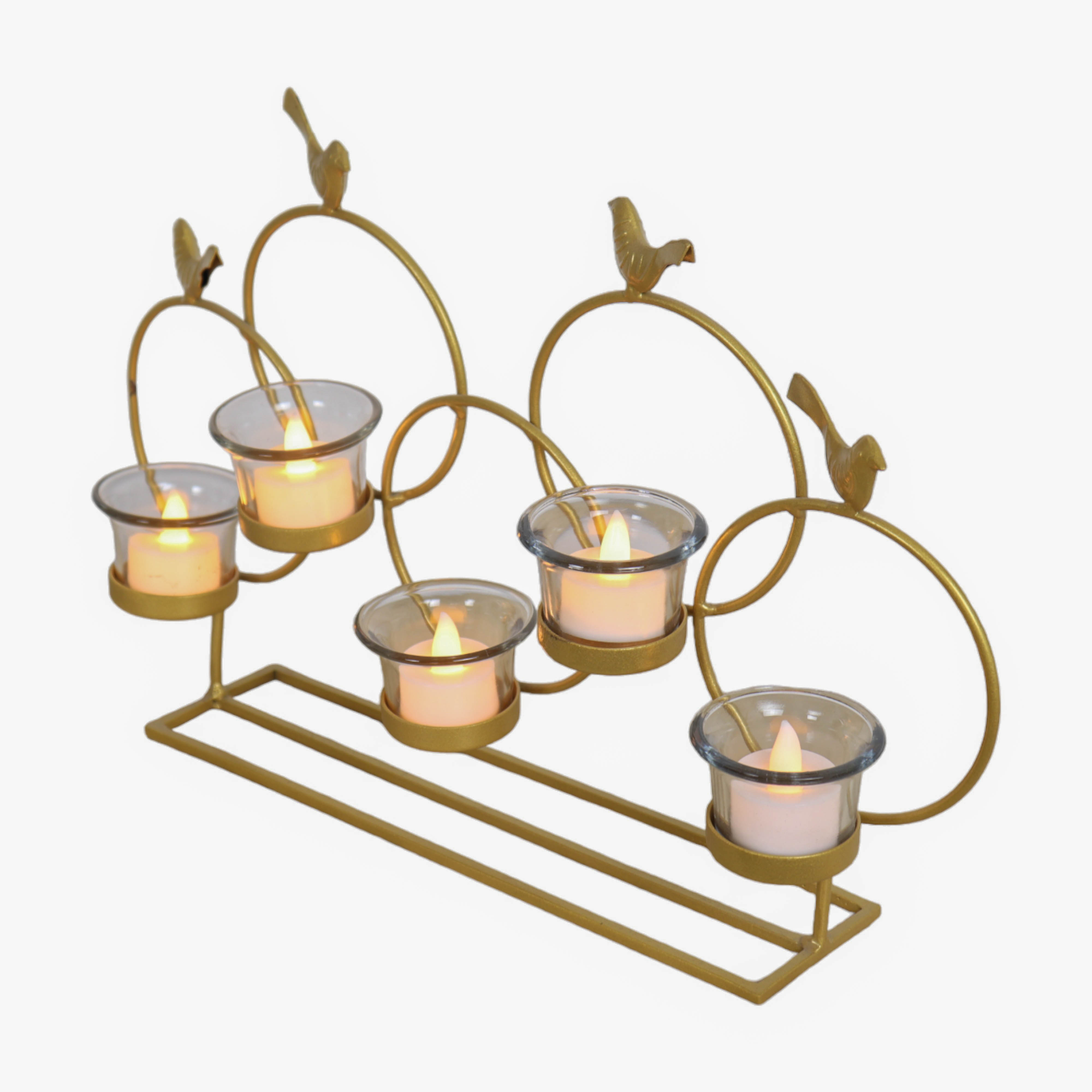 4 Popular Bird Styles of 5 T-Light Holders