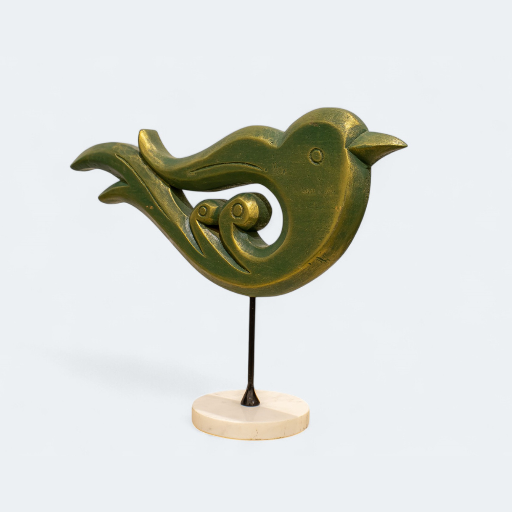 Wooden Green Grace Bird