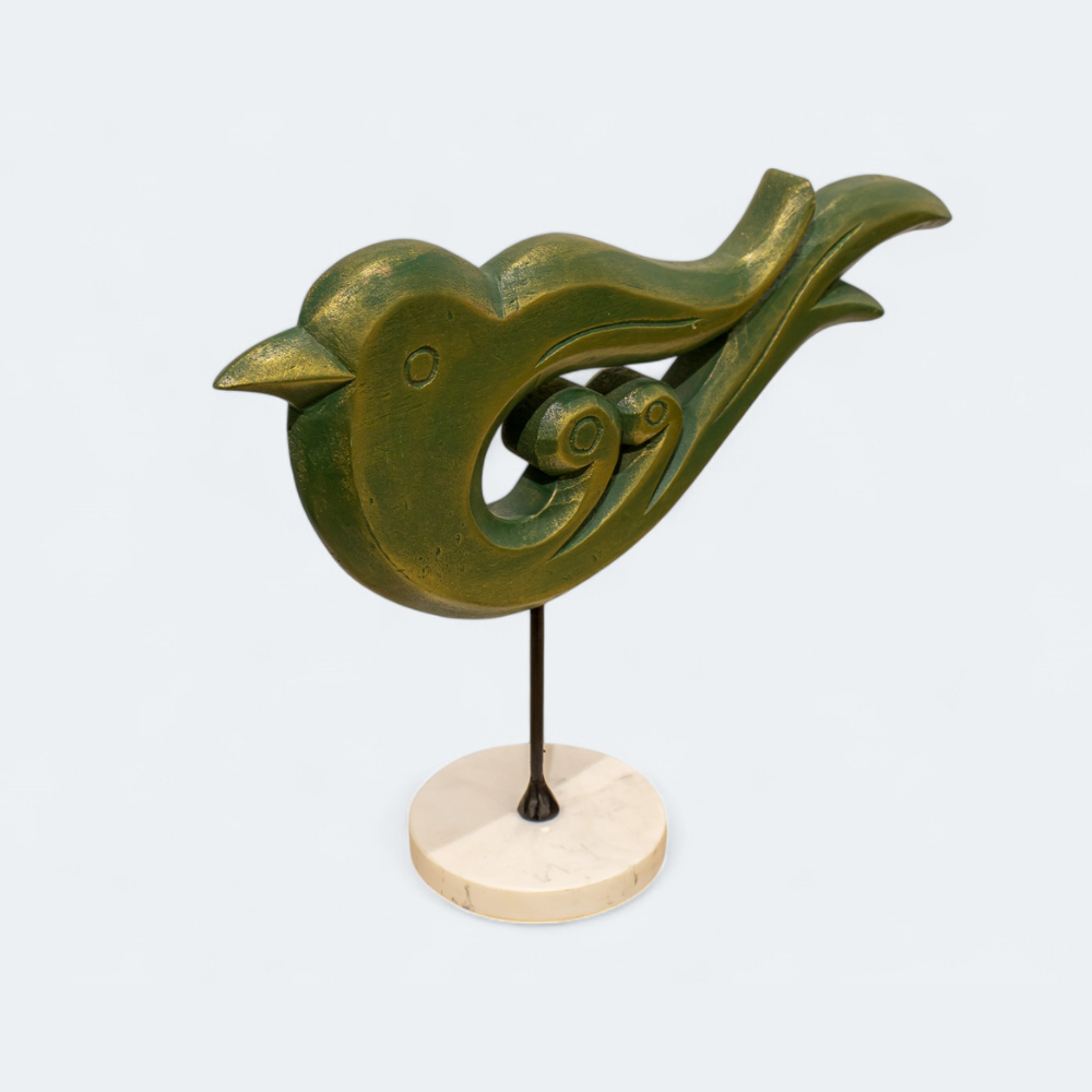 Wooden Green Grace Bird