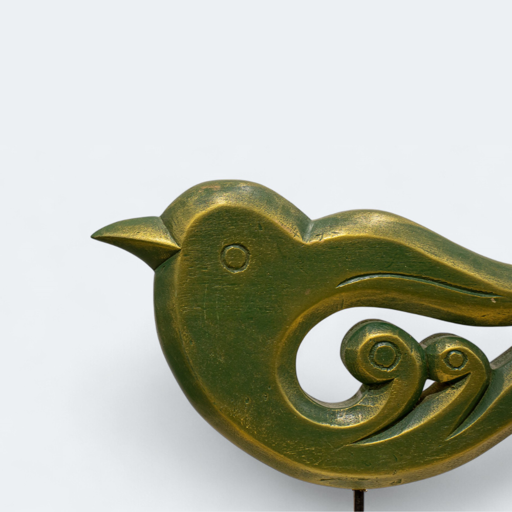 Wooden Green Grace Bird
