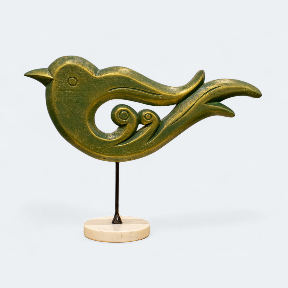Wooden Green Grace Bird