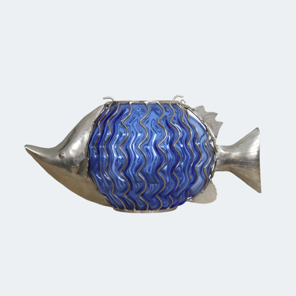 Ocean's Glow Blown Glass Votive