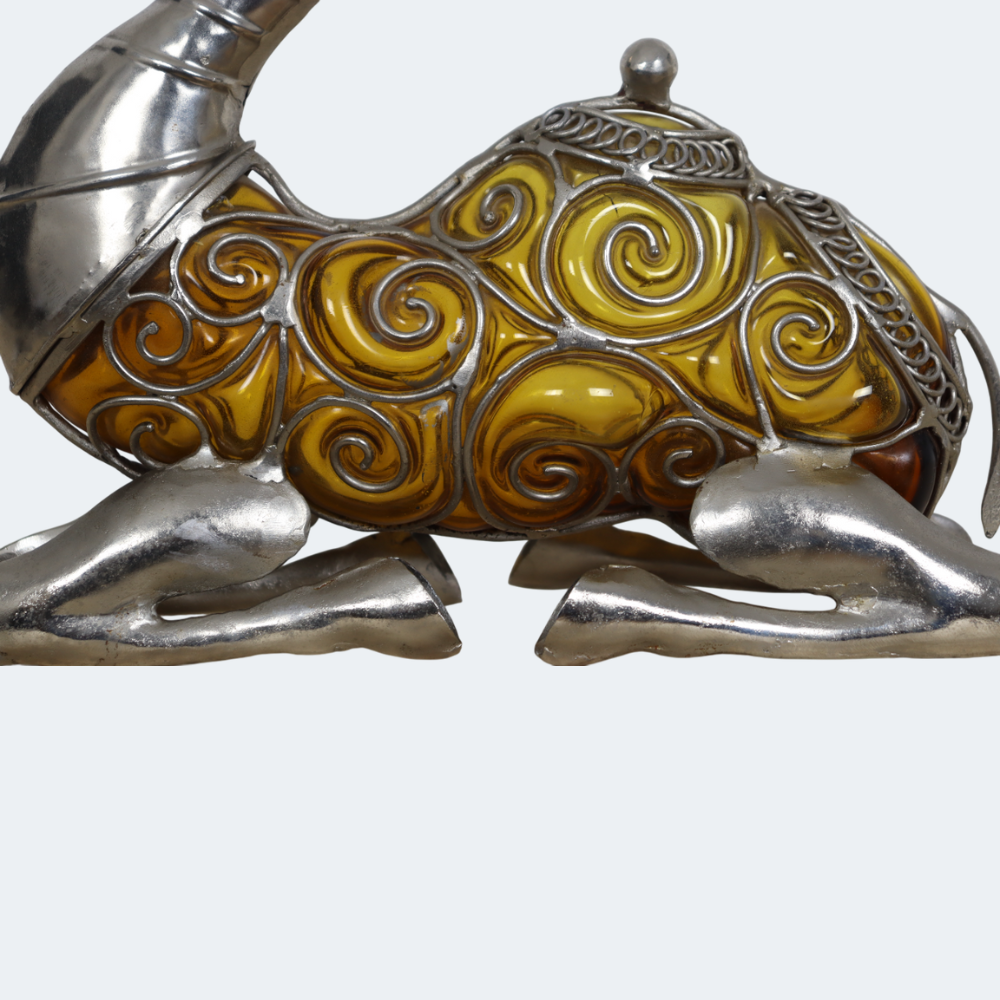 Yellow Camel Desert Wanderer Blown Glass Votive