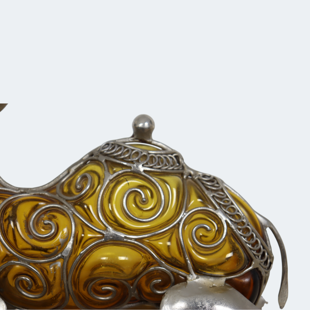 Yellow Camel Desert Wanderer Blown Glass Votive