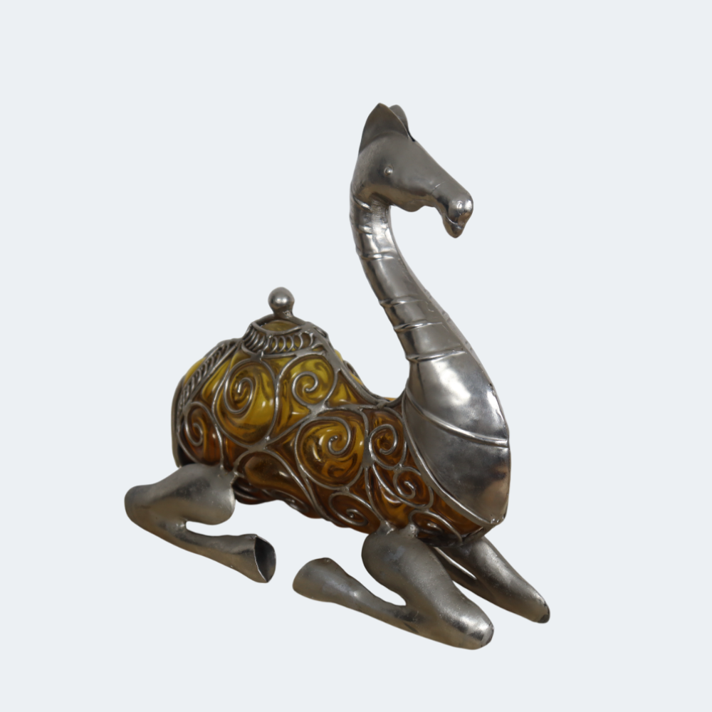 Yellow Camel Desert Wanderer Blown Glass Votive
