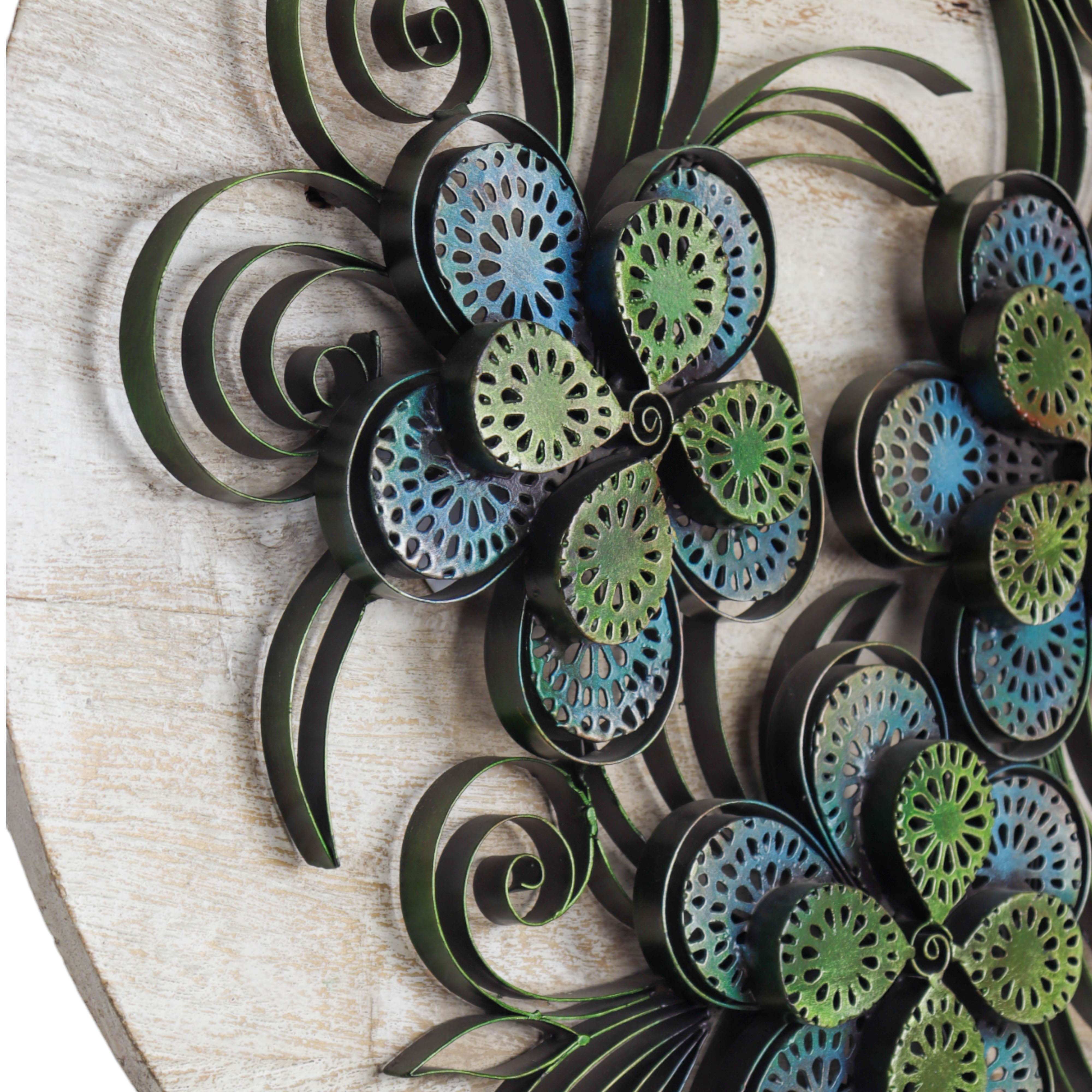Floral Metal Wall Decoration for Living Room
