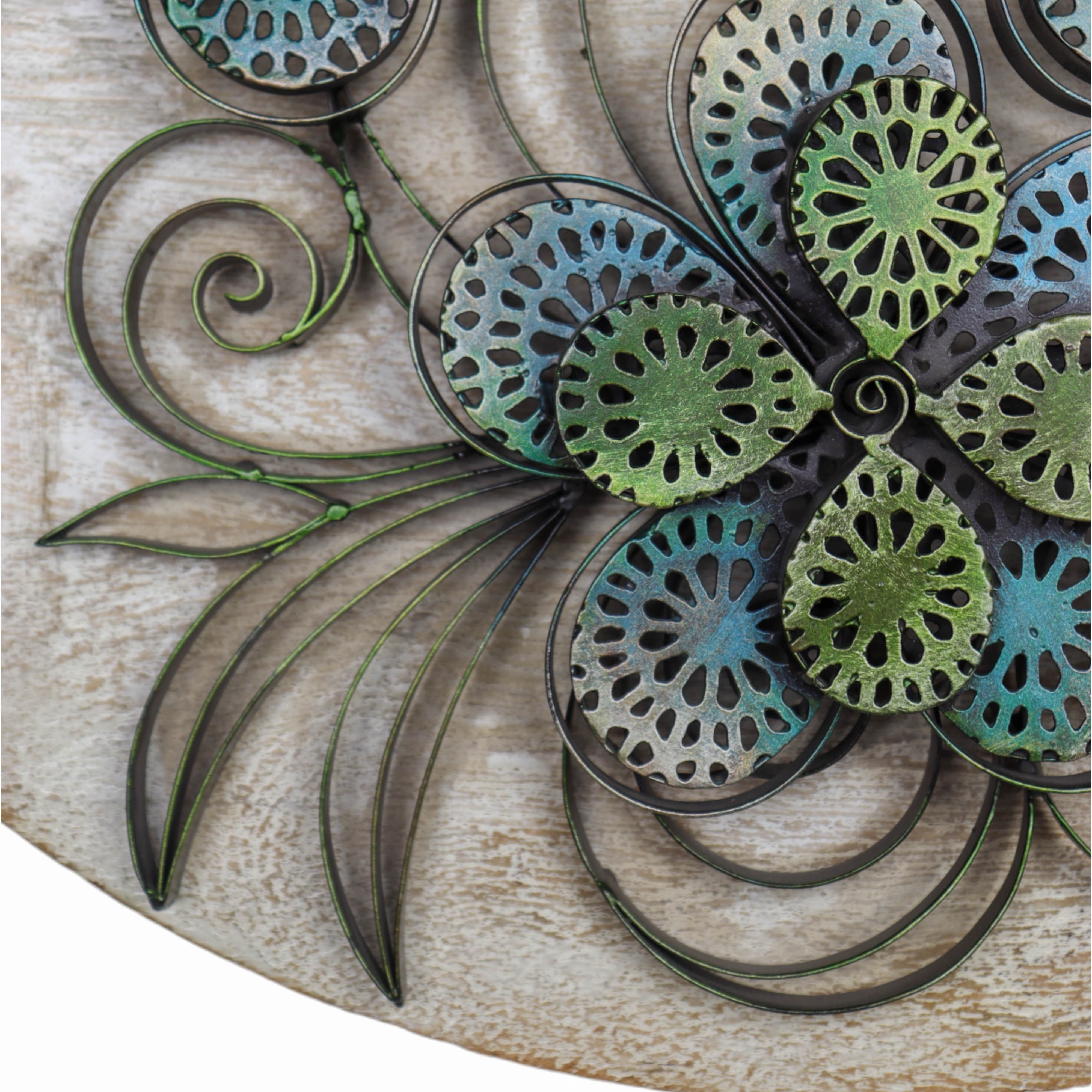 Floral Metal Wall Decoration for Living Room