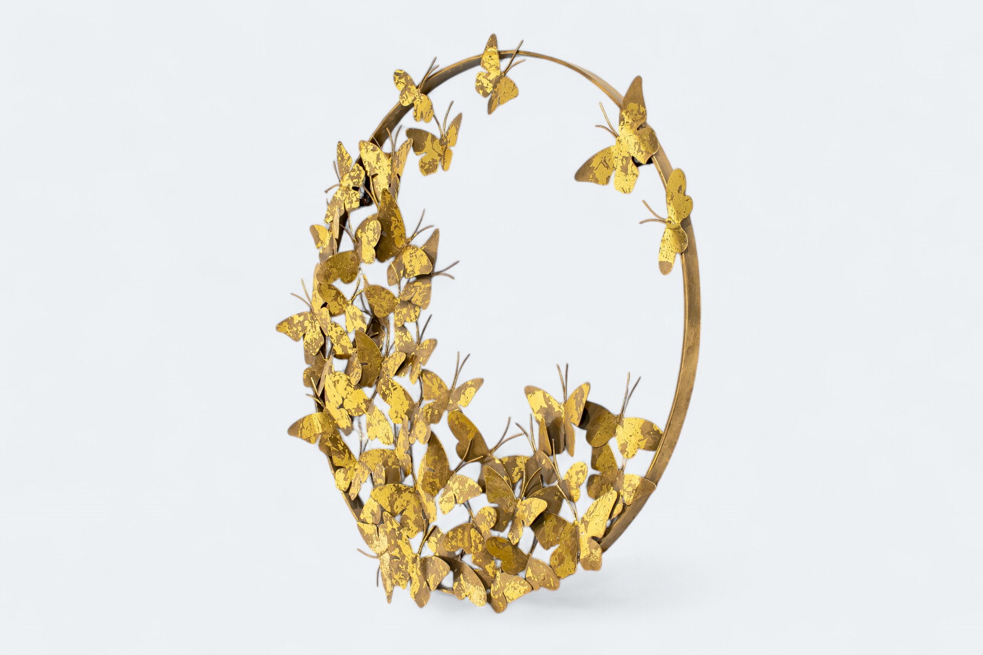 Golden Metallic Butterfly Dreams Wall Art