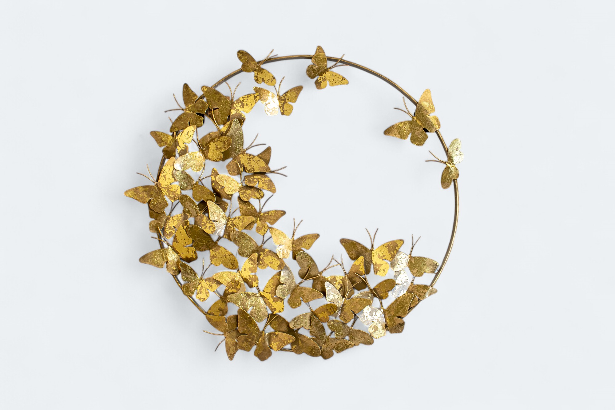 Golden Metallic Butterfly Dreams Wall Art