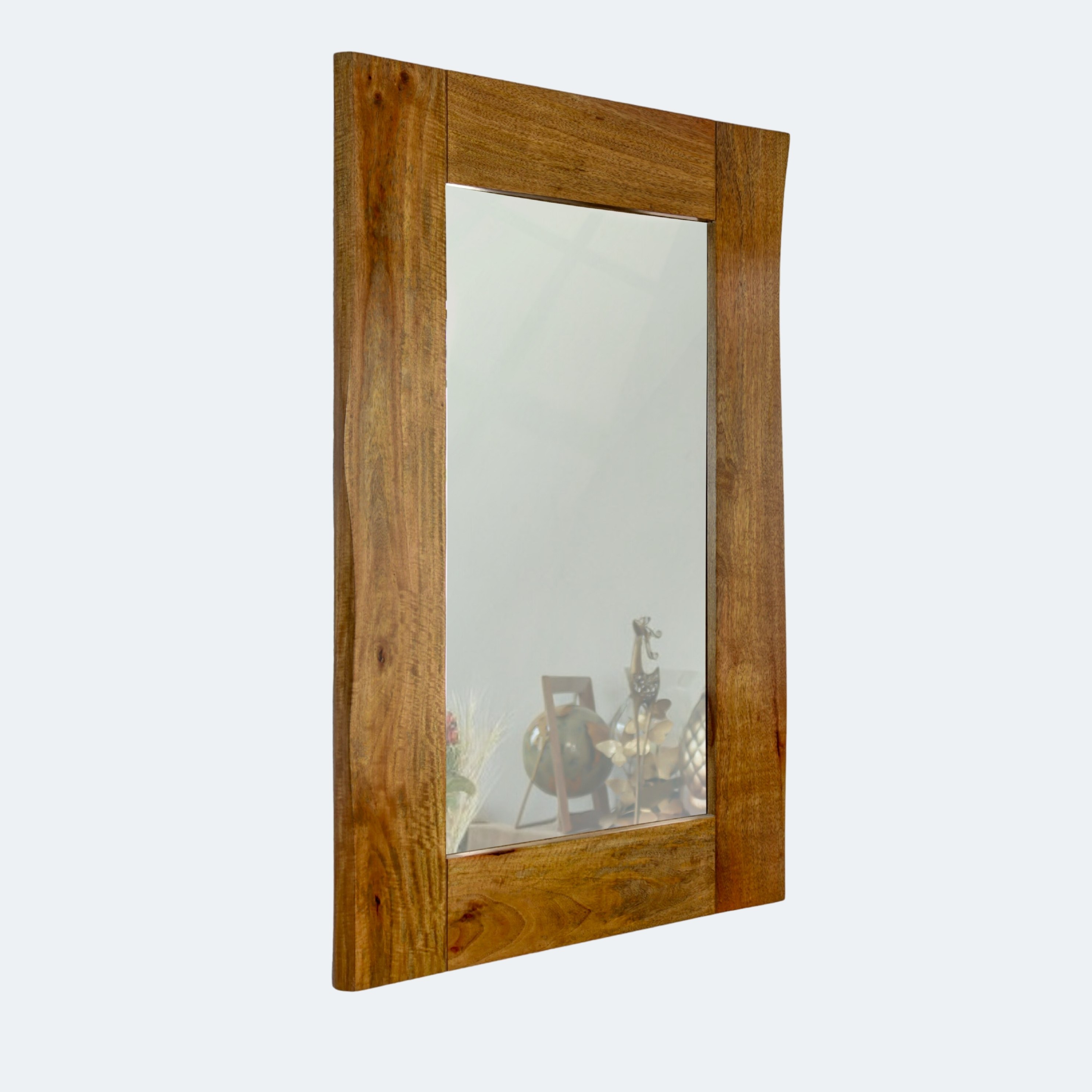 Wavy Wood Wall Mirror