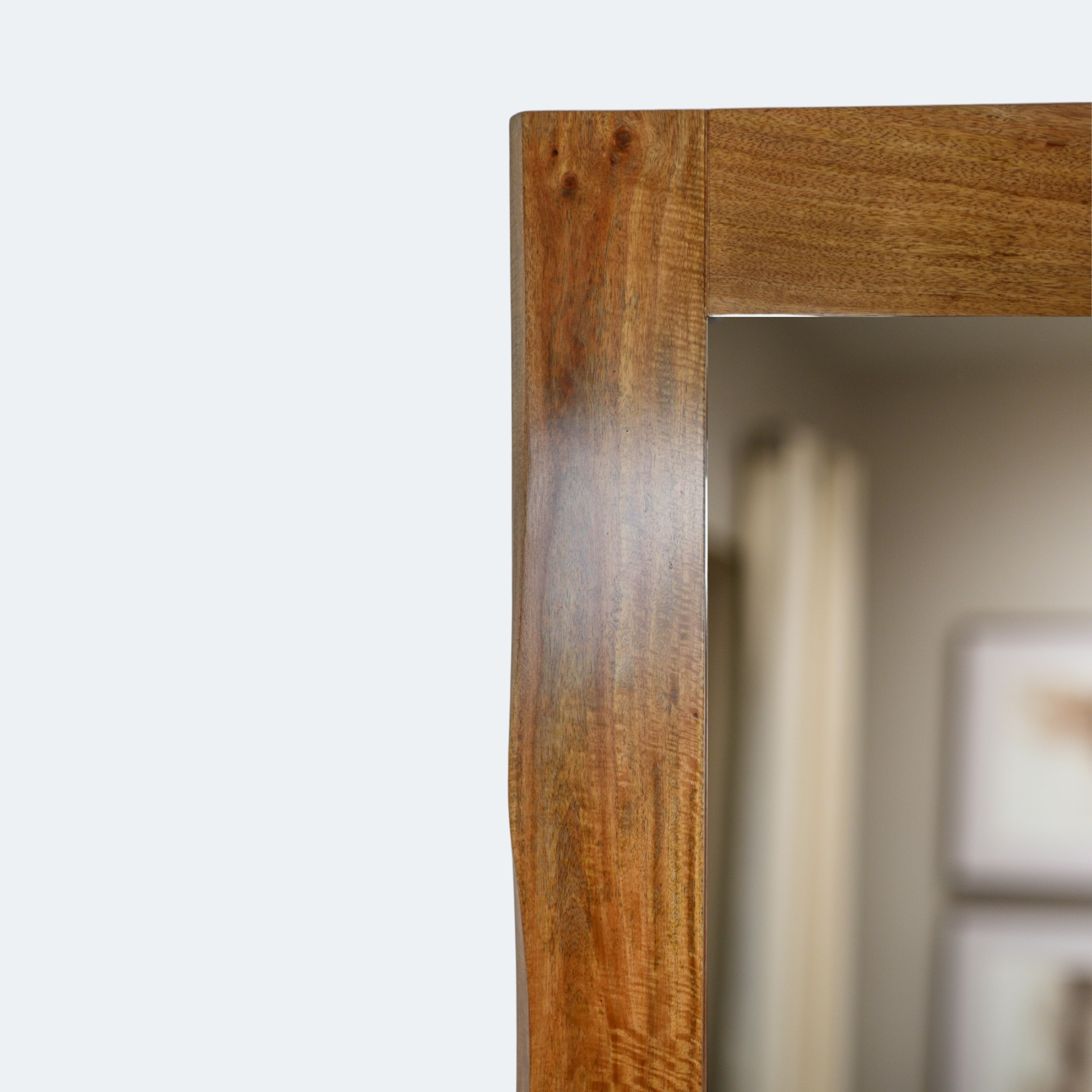 Wavy Wood Wall Mirror