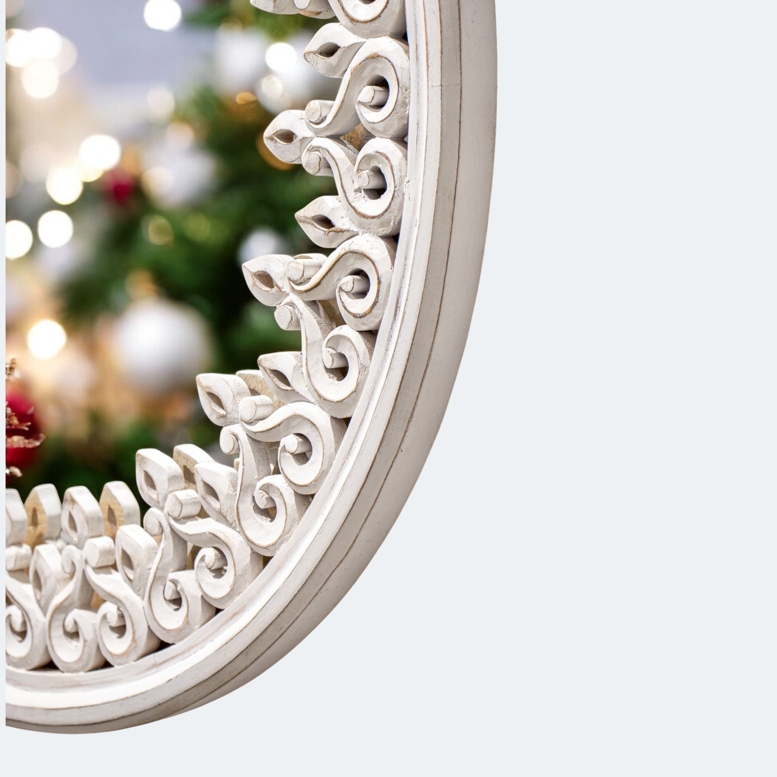 Vintage-Inspired Round Mirror
