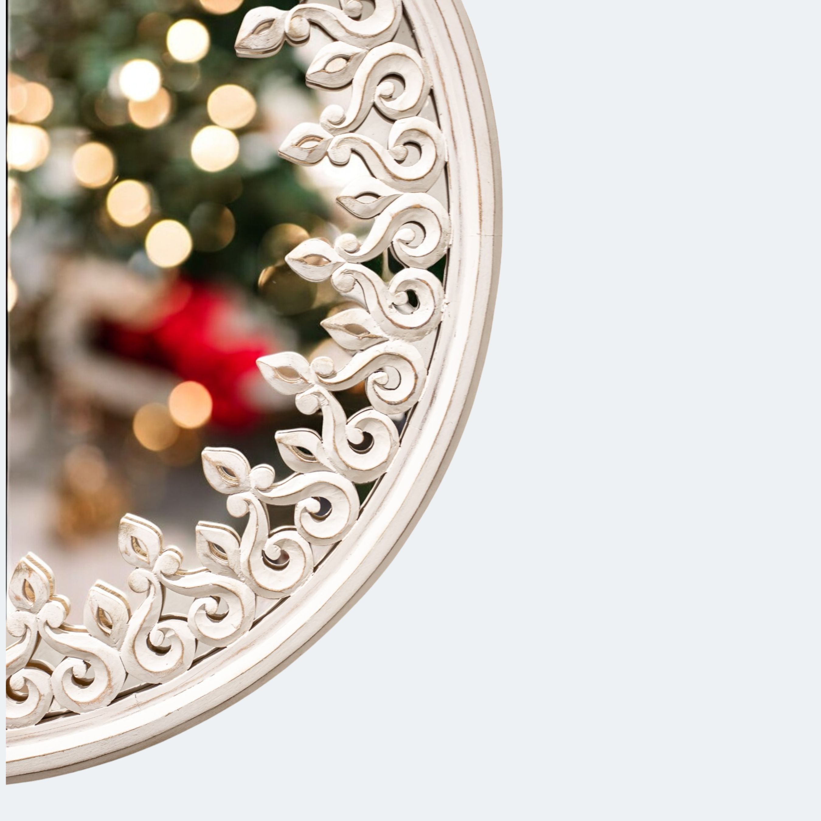 Vintage-Inspired Round Mirror