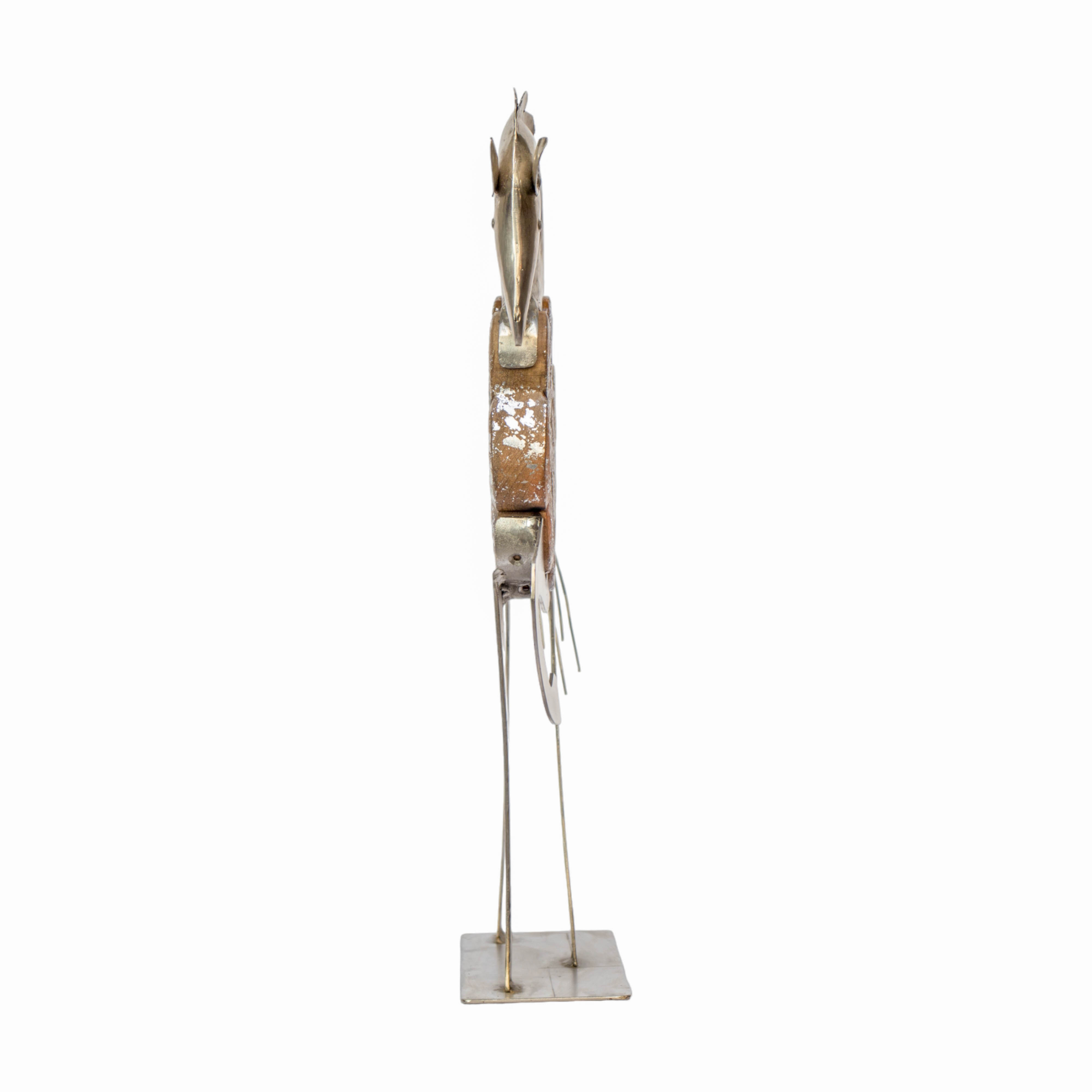 Celestial Stallion - Gold Metal Horse Sculpture