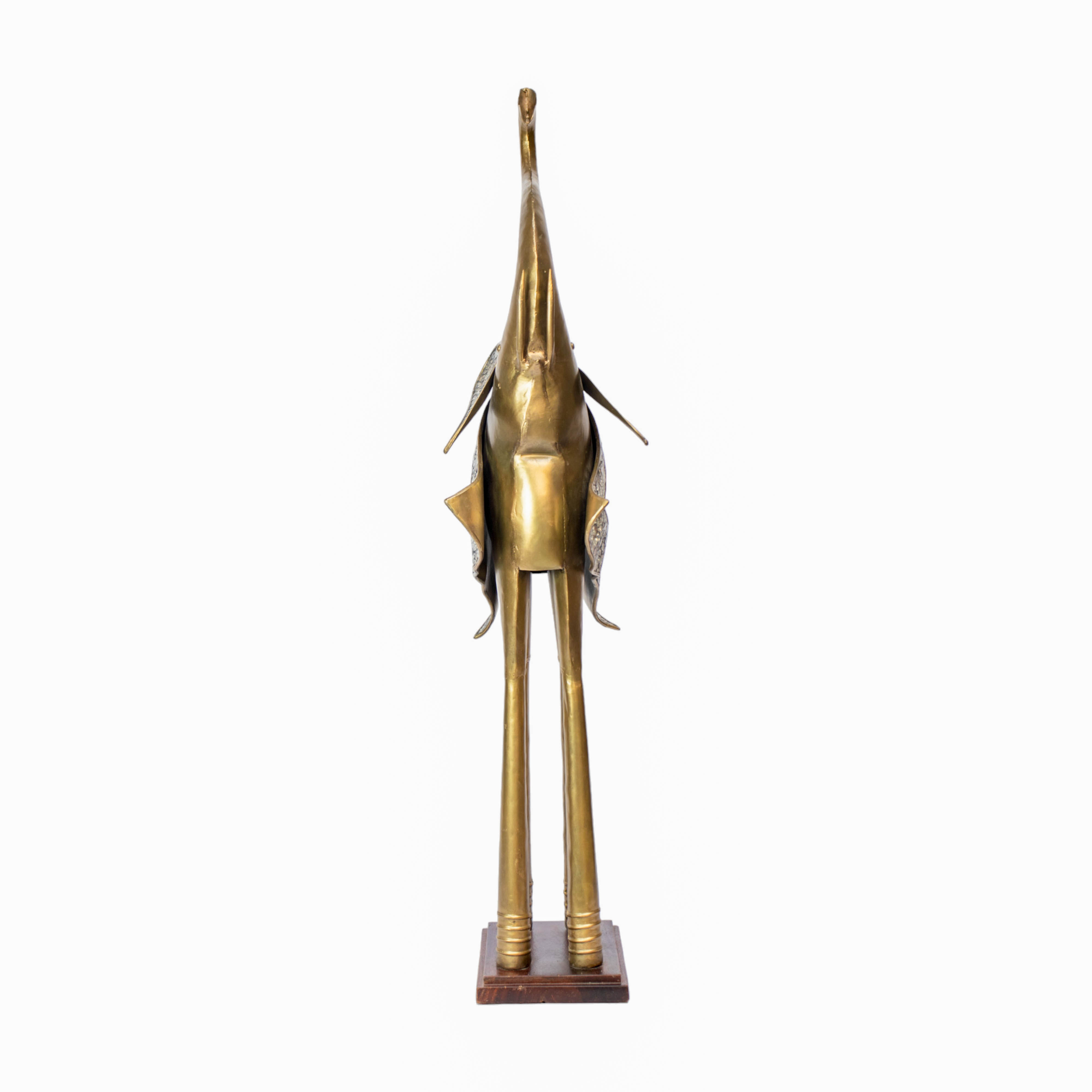 Golden Wisdom-Intricate Brass Elephant Figurine