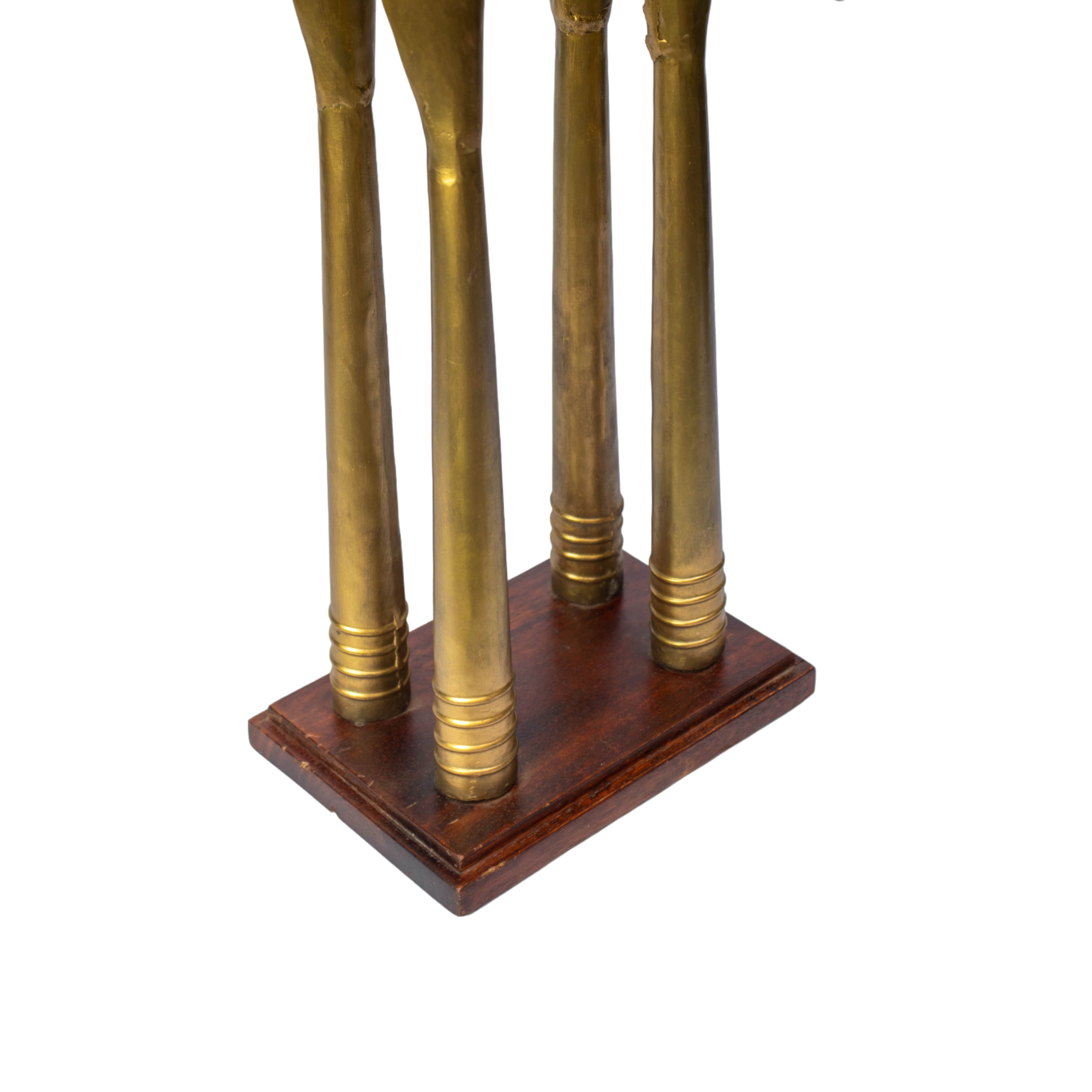 Golden Wisdom-Intricate Brass Elephant Figurine